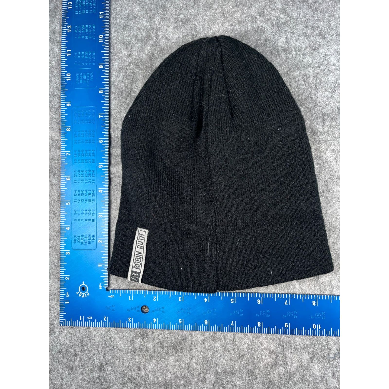 Vintage Robin Ruth Beanie Hat Unisex Adults One Size Black Knit 100% Acrylic Ski Winter 90s? (No) Size ONE SIZE - 4 Thumbnail