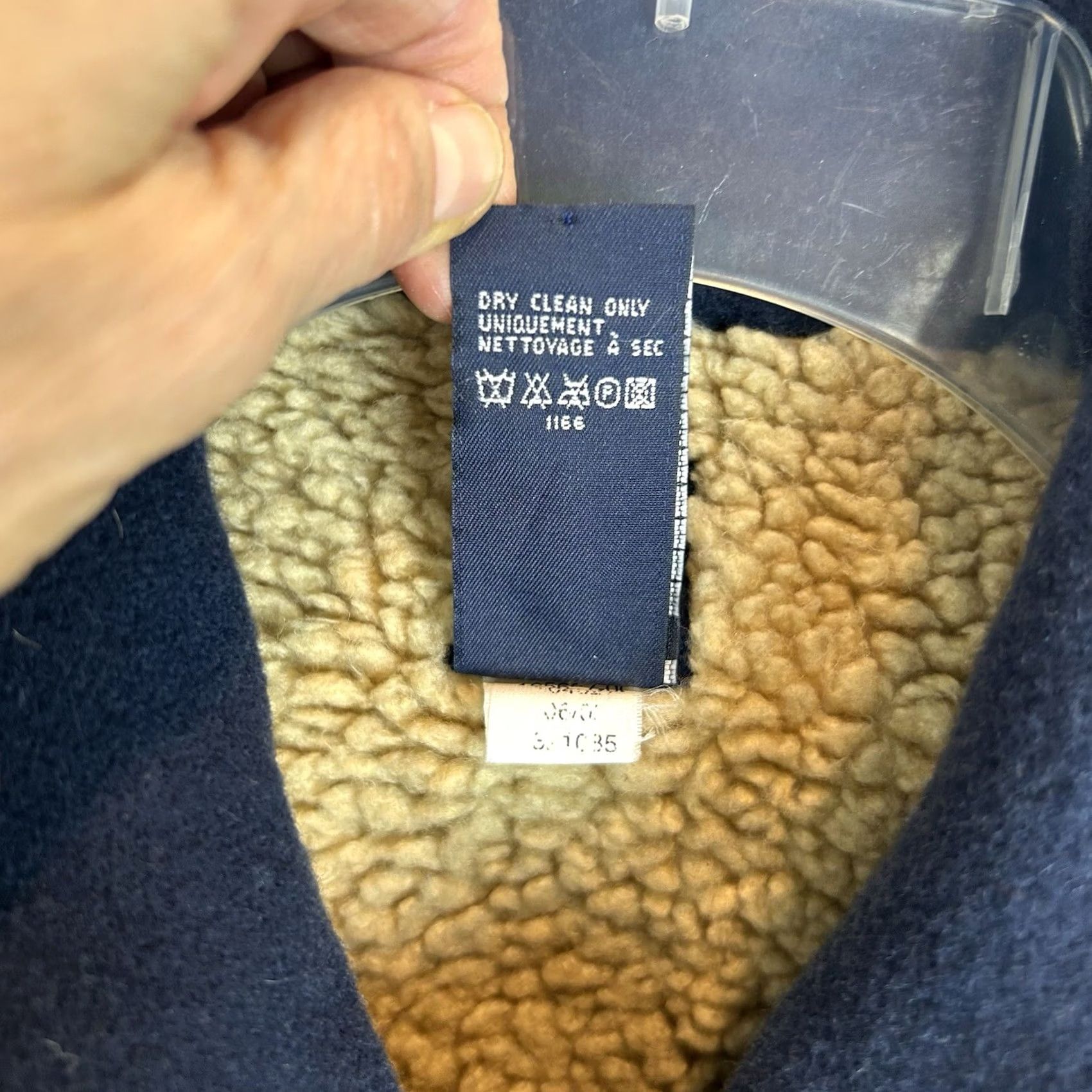 Gap Gap Jacket Womens M Wool Sherpa Lined Button Blue Heavy Chore Barn Read Size M / US 6-8 / IT 42-44 - 7 Thumbnail