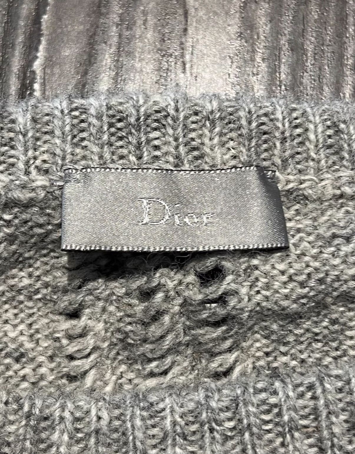 Dior Homme 05AW Hand-beaded Distressed Sweater J49