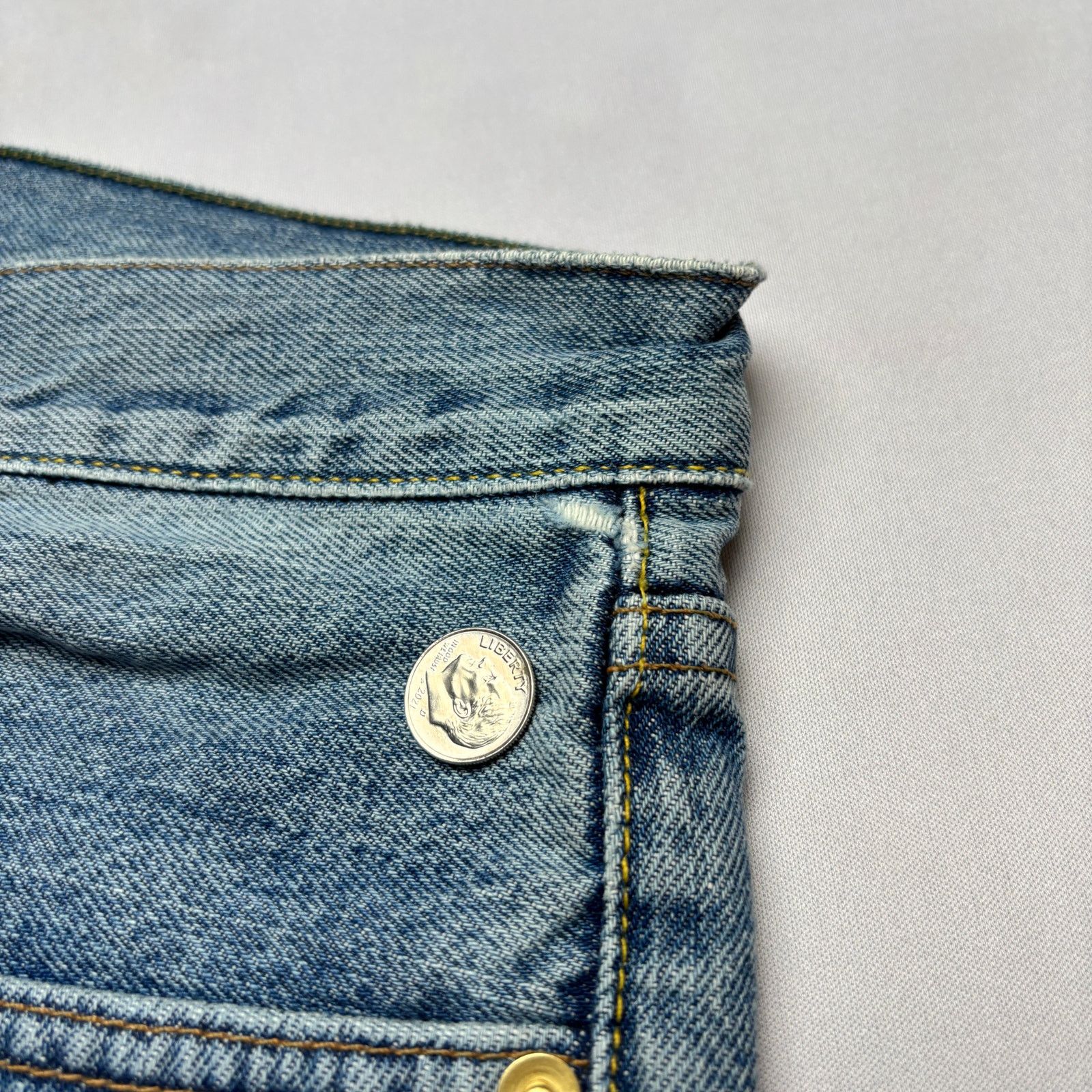Sid Mashburn $175 Sid Mashburn Slim Straight Jeans 34x30 Made in USA Size US 34 / EU 50 - 10 Thumbnail
