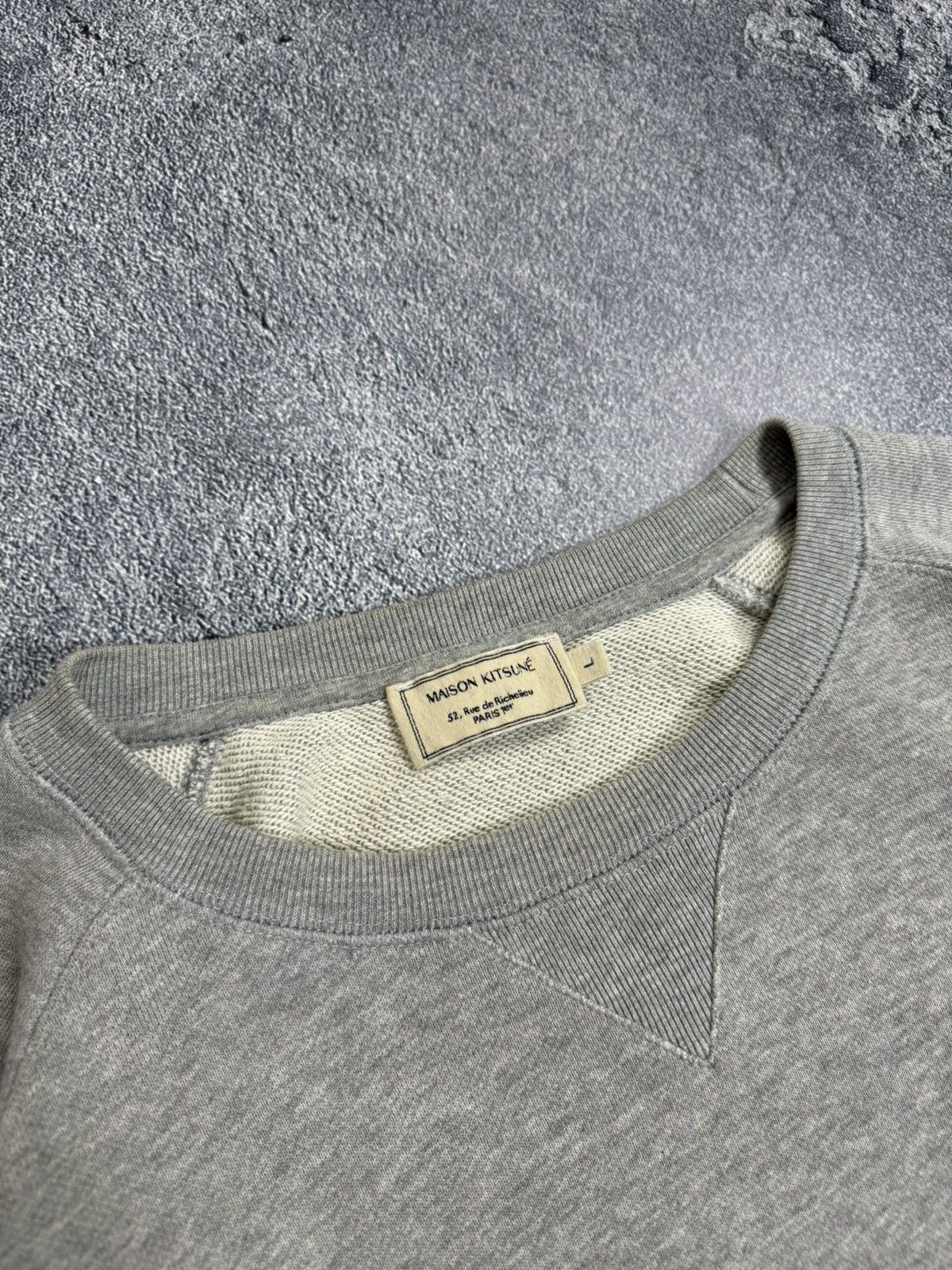 Maison Kitsune Maison Kitsune Parisien Big Logo Crew Neck Sweatshirt Size US L / EU 52-54 / 3 - 7 Thumbnail