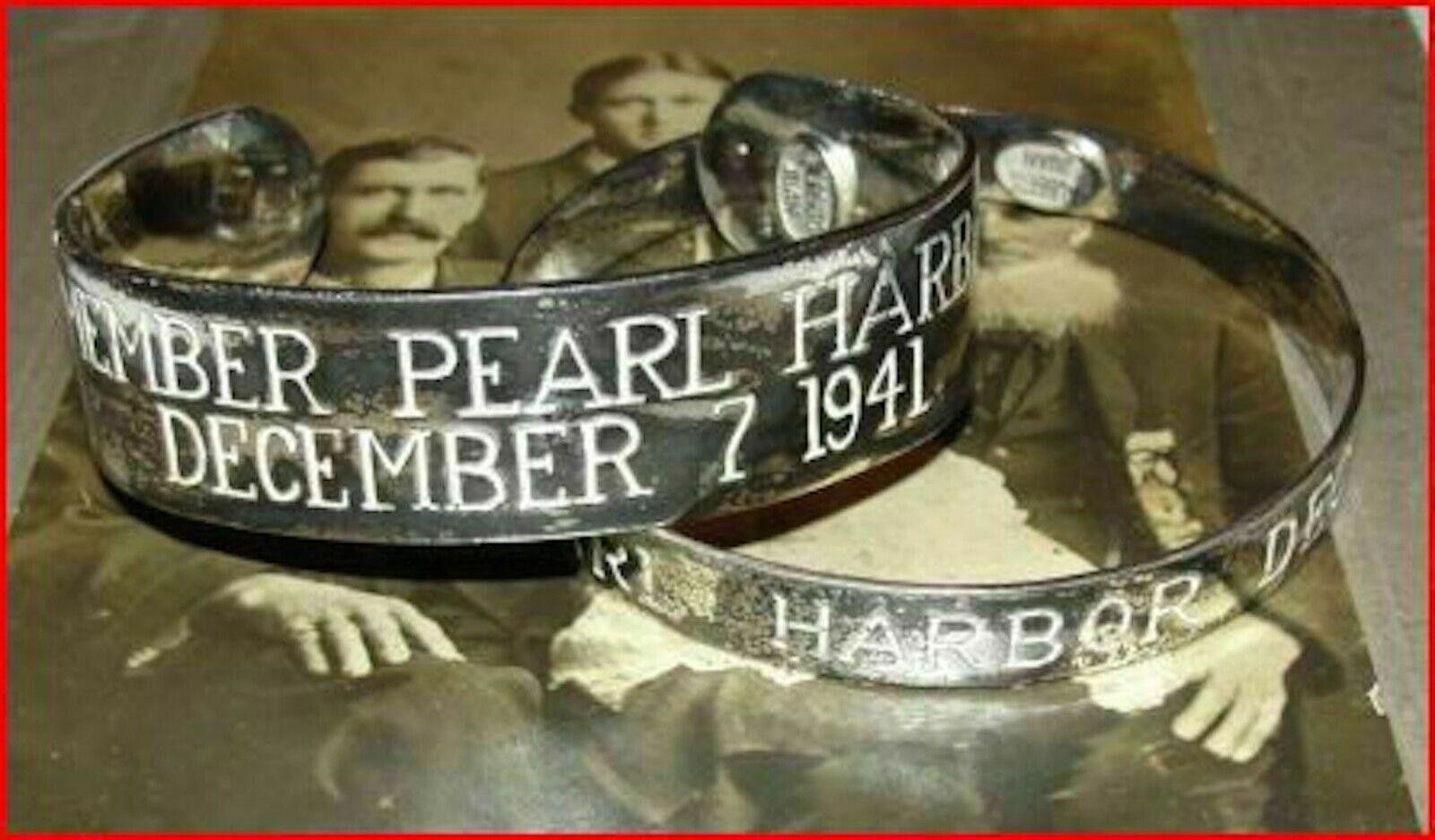 Handmade Sterling Silver Women's Pearl Harbor Bangle Bracelet Size ONE SIZE - 4 Thumbnail