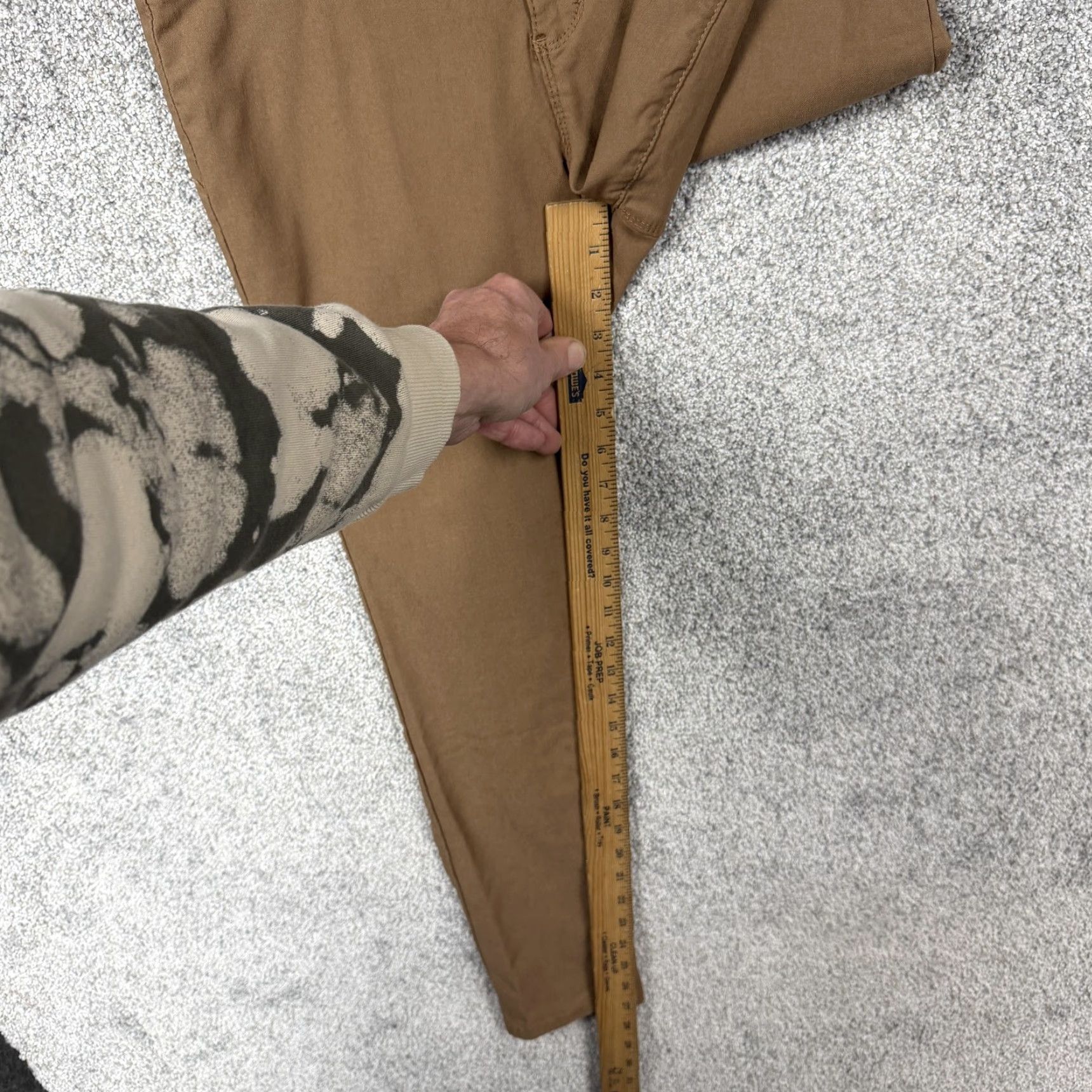 Vintage YMI Jegging Pants Womens L Light Brown Skinny Leg Casual Twill Five-Pocket Zip Fly Button Closure Regular Rise 27in Inseam 29in Waist Size 36" / US 14 / IT 50 - 4 Thumbnail