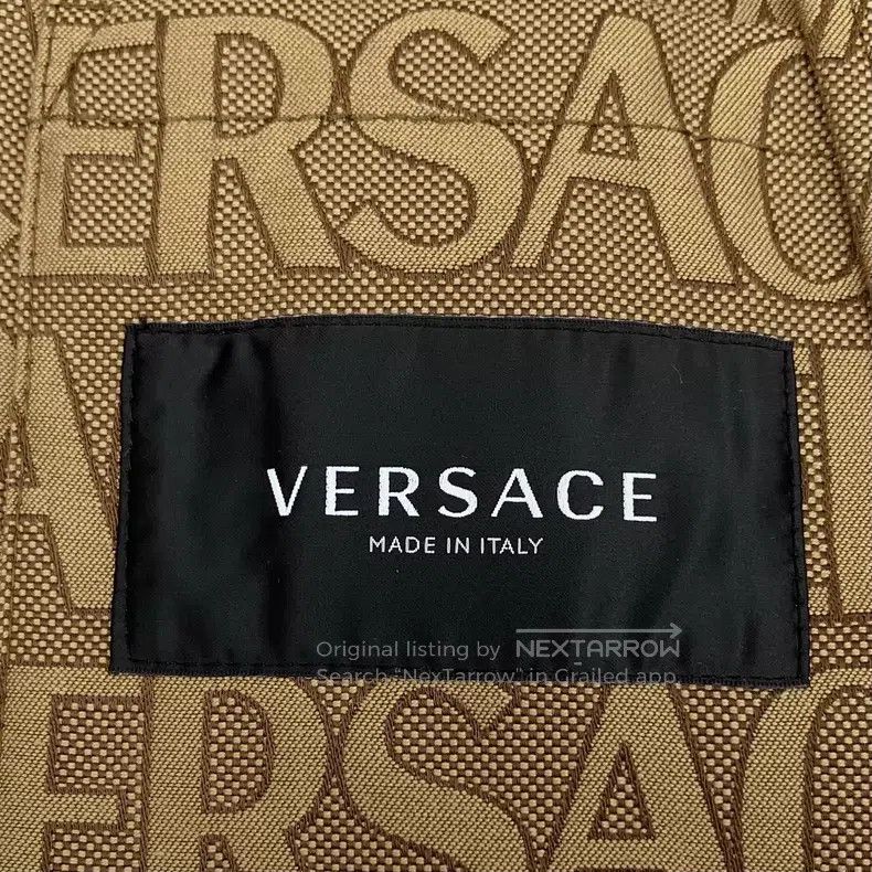 Versace Versace Brown logo lettering printed with lapels, single-b Size US XL / EU 56 / 4 - 5 Thumbnail