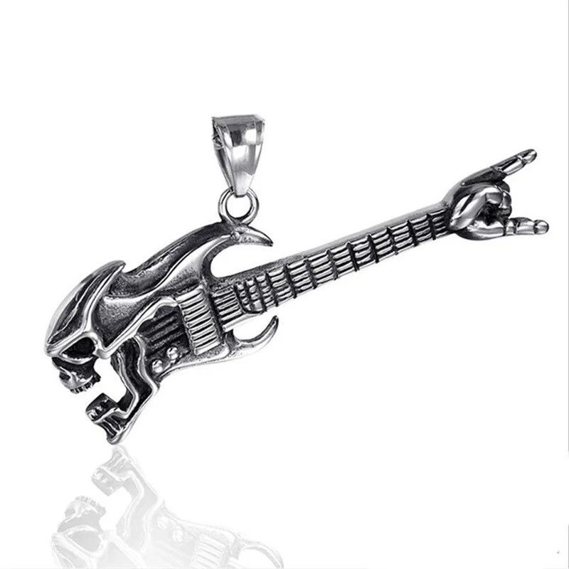 Other Skeleton Bass Guitar Gesture Necklace Size ONE SIZE - 6 Thumbnail