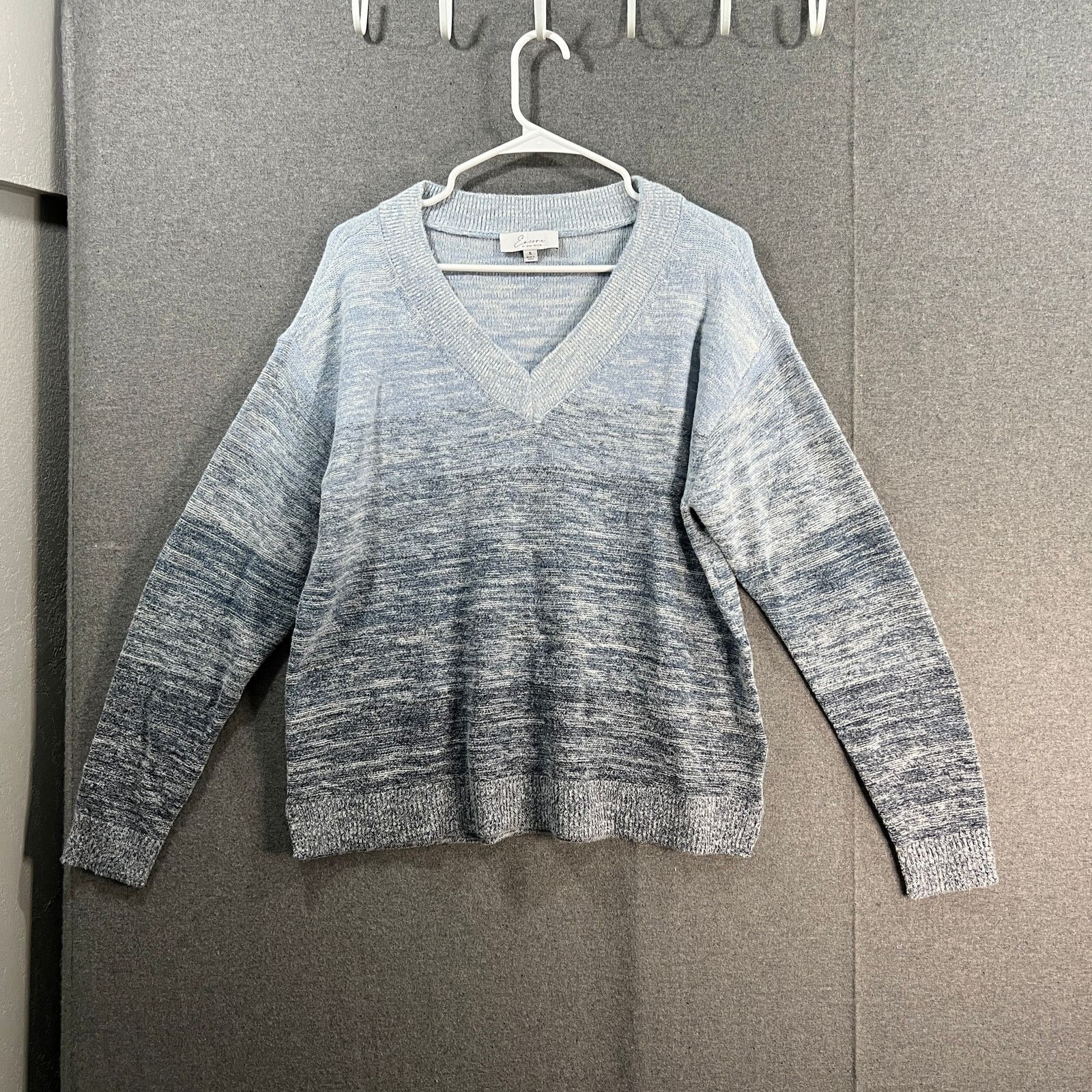 Other Encore by Idina Menzel Relaxed V-Neck Sweater Blue Size S / US 4 / IT 40 - 1 Thumbnail