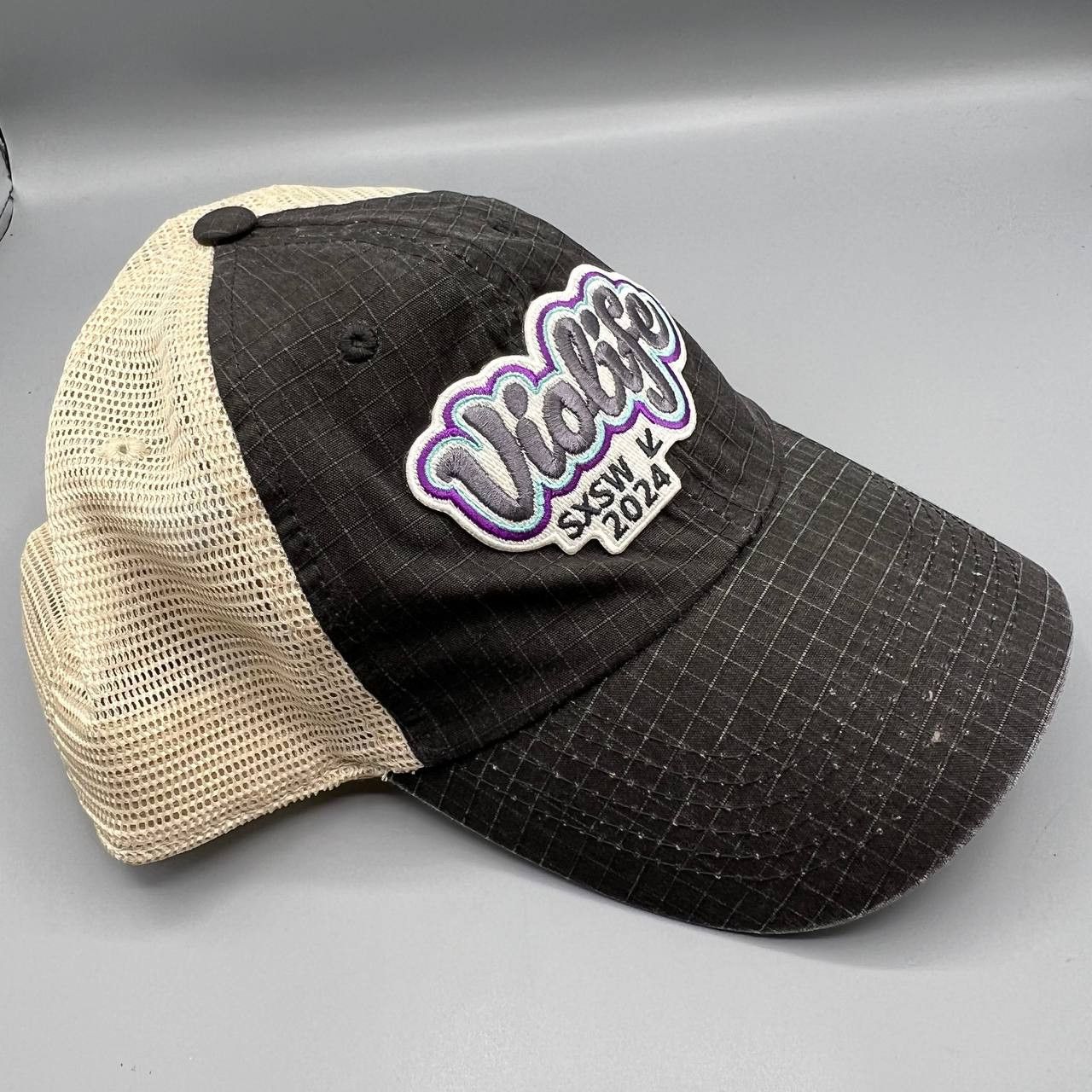 Other Violife Trucker Hat Men Black Beige J.America Snap Back Cap Size ONE SIZE - 5 Thumbnail