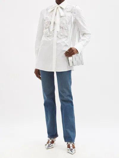Valentino o1y0326 Solid Color Shirt in White Size M / US 6-8 / IT 42-44 - 4 Thumbnail
