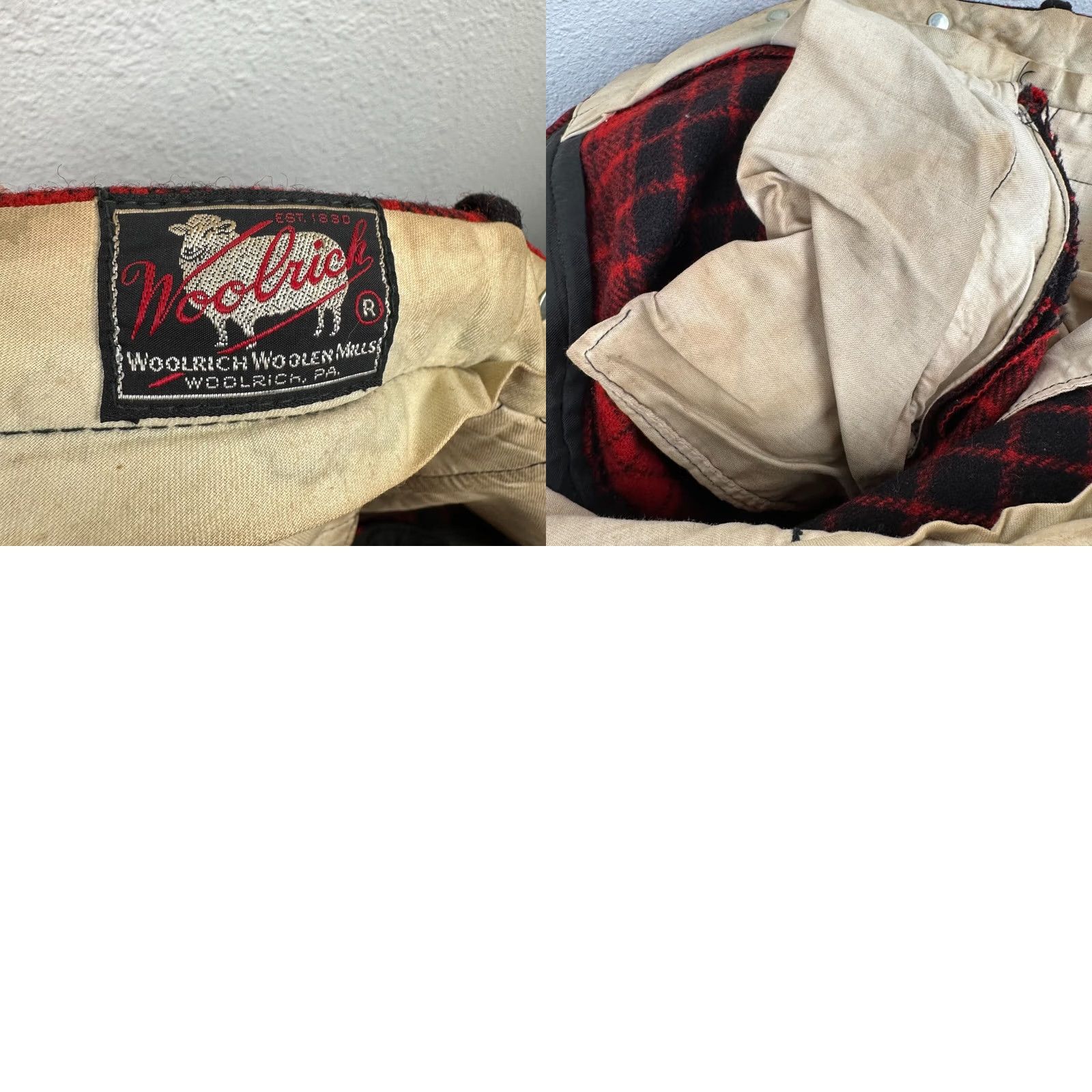 Vintage VINTAGE Woolrich Pants Hunter Plaid Wool 32x30 Cuffed Men Red Wool 32 Regular Mens Size US 32 / EU 48 - 8 Thumbnail