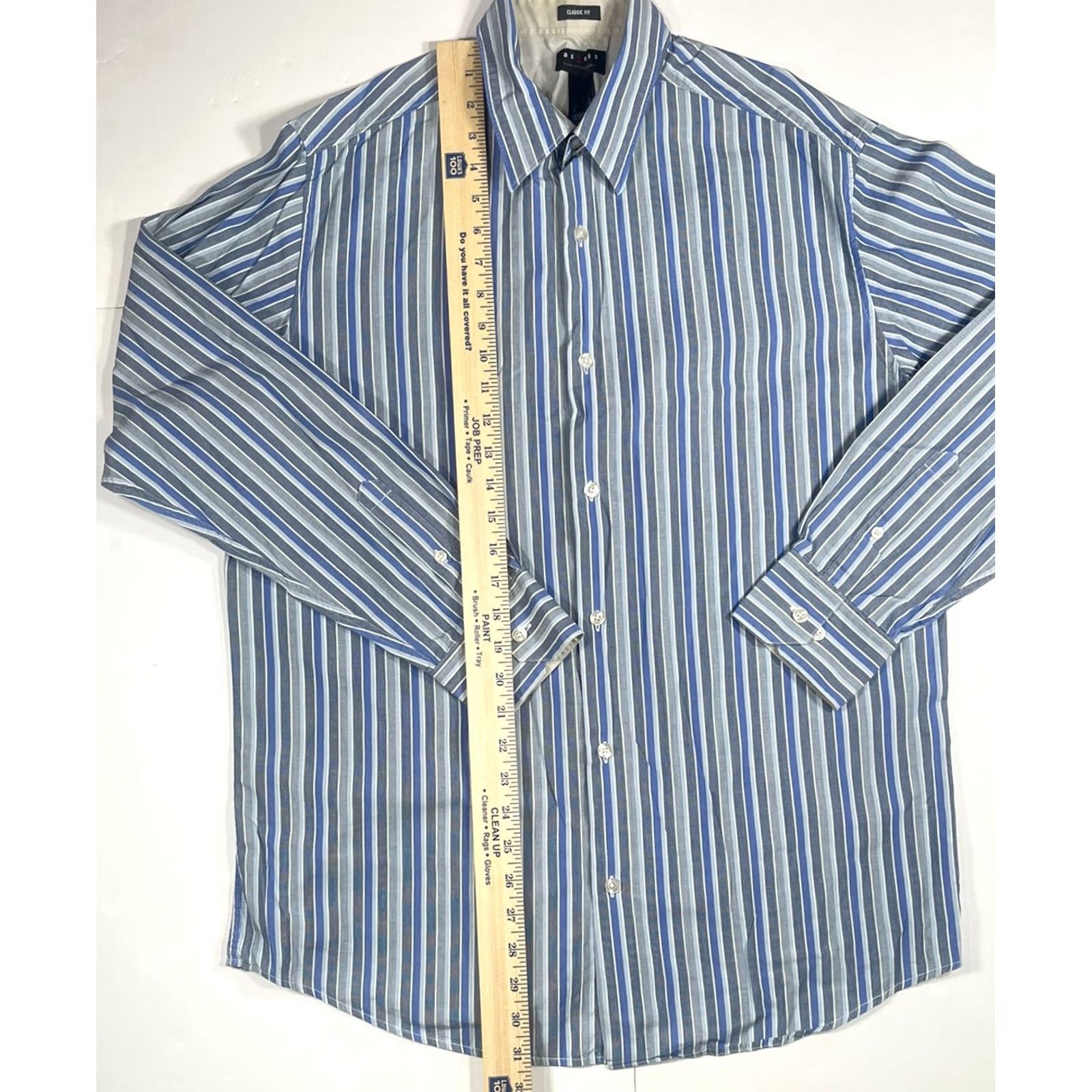 Vintage Axcess Shirt Mens L Casual Striped Cotton Long Sleeve Button Front Classic Fit Size US L / EU 52-54 / 3 - 4 Thumbnail