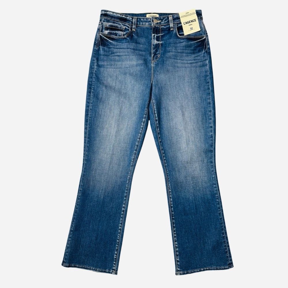 L'AGENCE NWT New $285 L'AGENCE Mira Crop Bootcut Jeans In Hampton Si Size 30" / US 8 / IT 44 - 2 Thumbnail