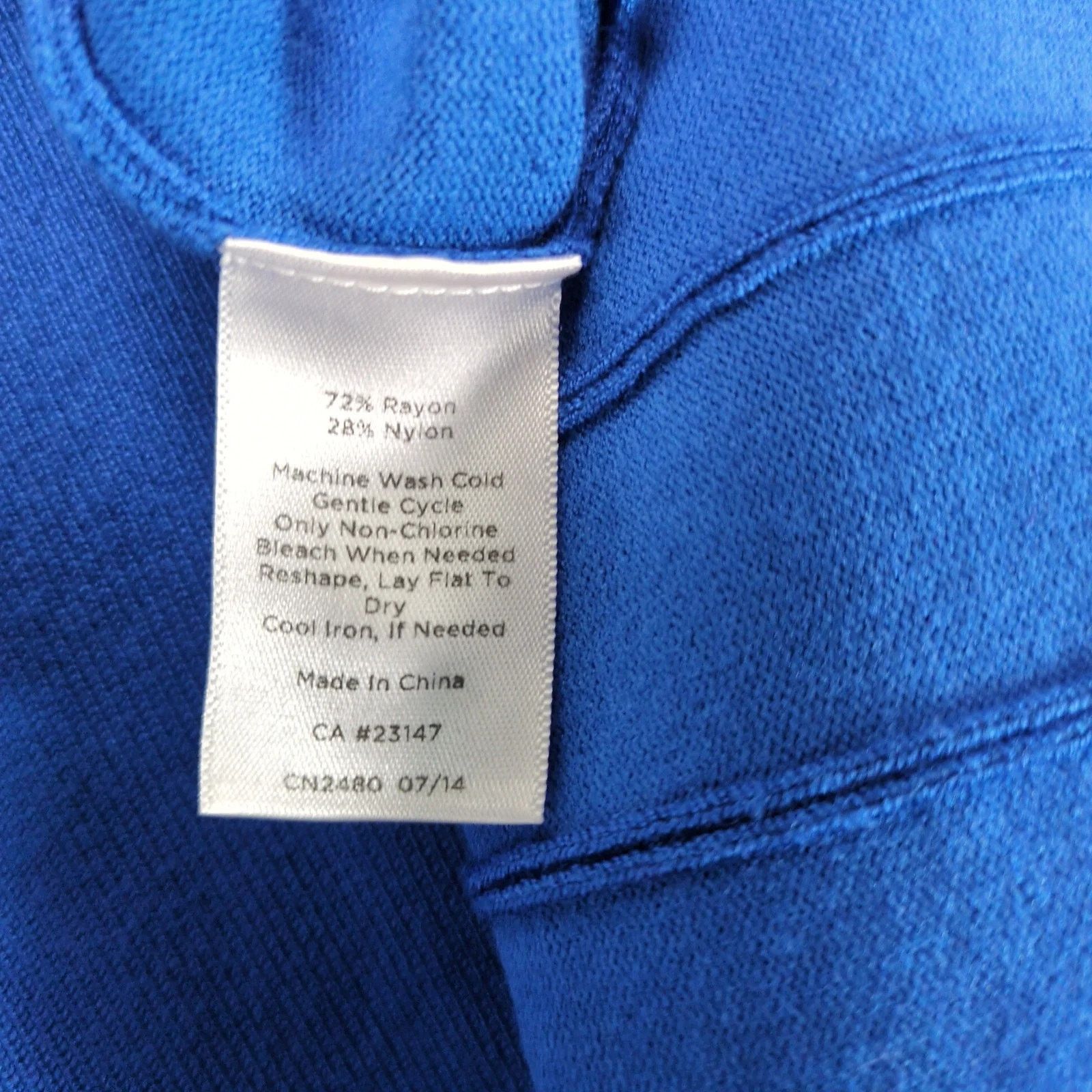 Talbots Talbots Blue Soft Knit Pleated Fit & Flare Sweater Dress S Size S / US 4 / IT 40 - 4 Thumbnail