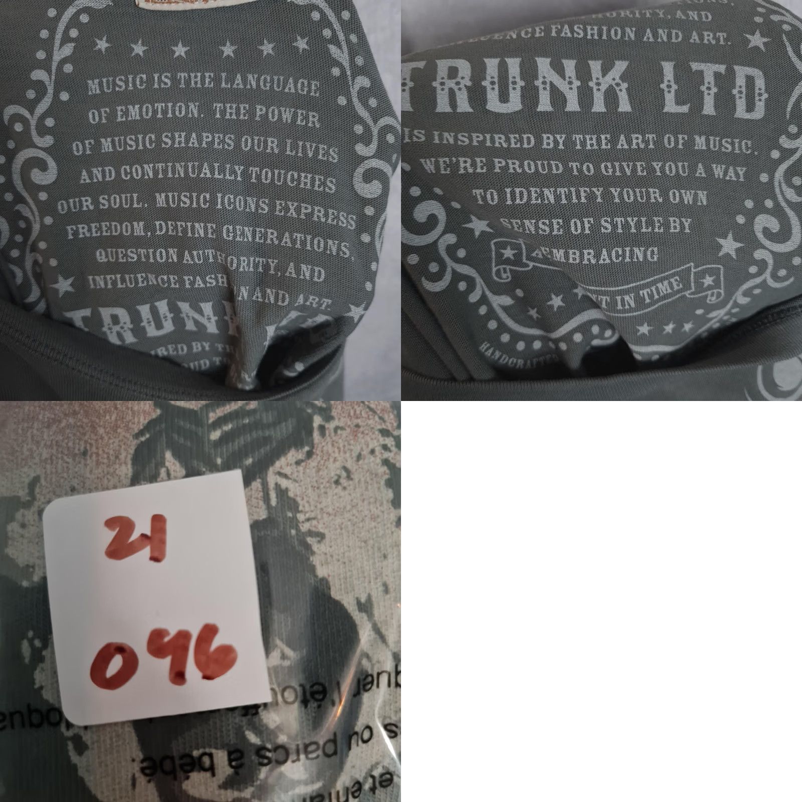 Vintage Trunk LTD Mens Small Gray Music Graphic Tee Limited Edition Size US S / EU 44-46 / 1 - 10 Thumbnail