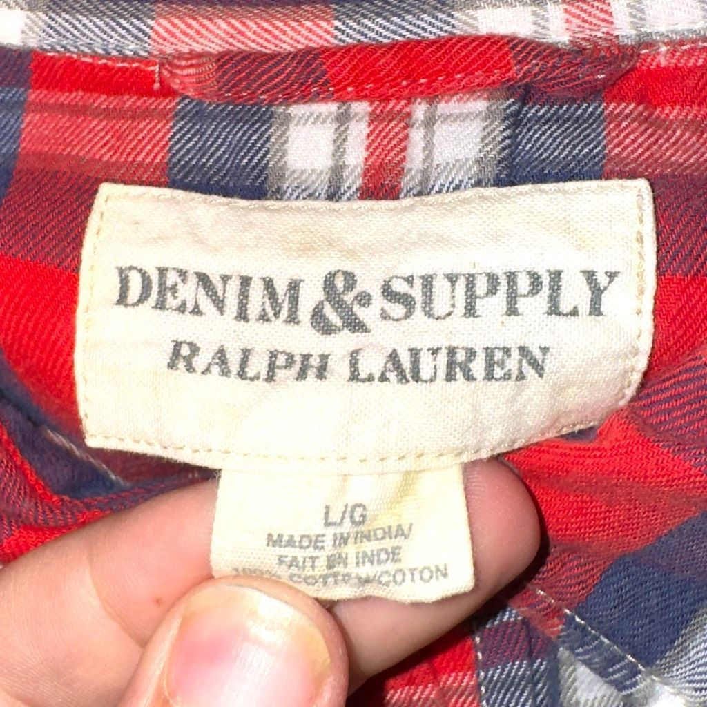 Polo Ralph Lauren Red White & Blue Polo Ralph Lauren Denim Supply Flannel Shir Size US L / EU 52-54 / 3 - 2 Thumbnail