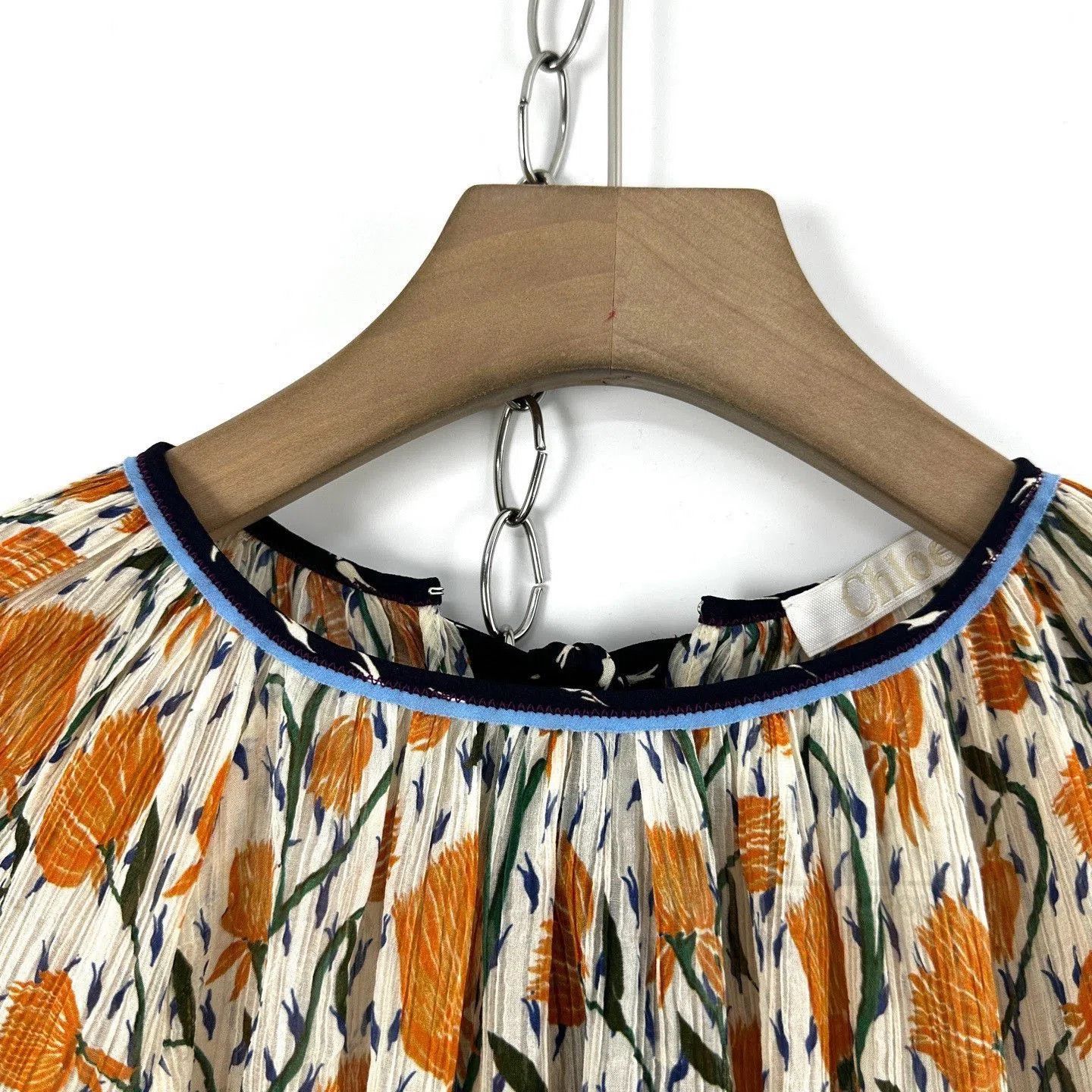 Chloe Chloe Tulip Print Short-Sleeve Top. Size XXS / US 00 / IT 34 - 3 Thumbnail