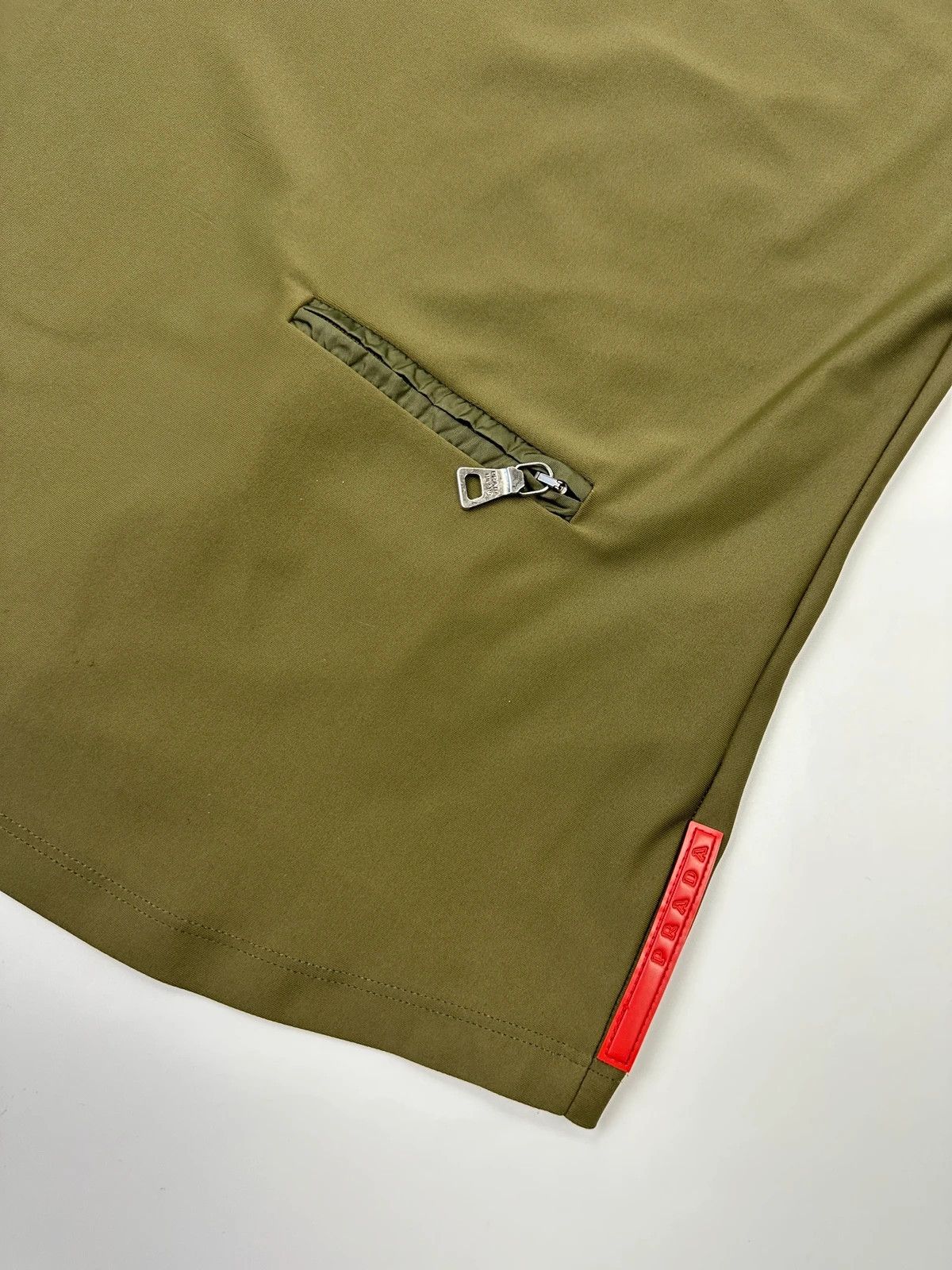 Prada Prada Sport SS06 Khaki Green Sporty Fitted Tee Nylon & Silk Size M / US 6-8 / IT 42-44 - 5 Thumbnail