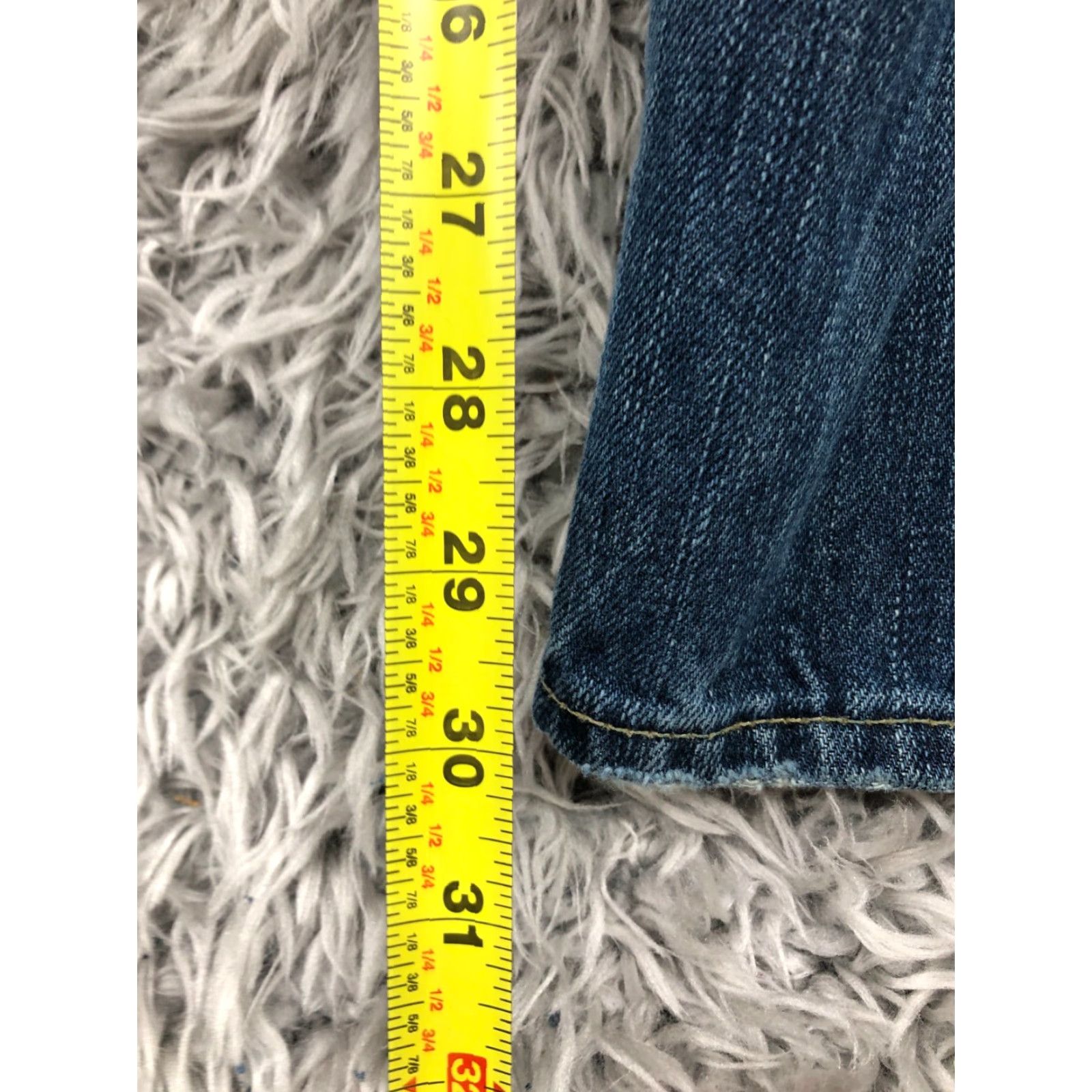 American Eagle Outfitters American Eagle Relaxed Straight Jeans Mens 31x32 Mid Rise Blue Denim Jeans Size US 31 - 3 Thumbnail