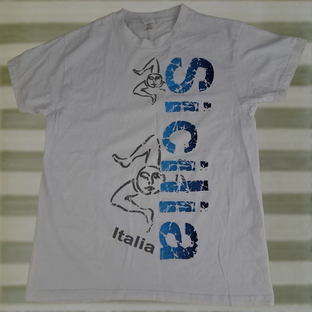 Vintage VINTAGE Sicilia, Italy T-Shirt White L Women Regular Short Sleeve Crew Neck Me Canvas Size L / US 10 / IT 46 - 1 Thumbnail