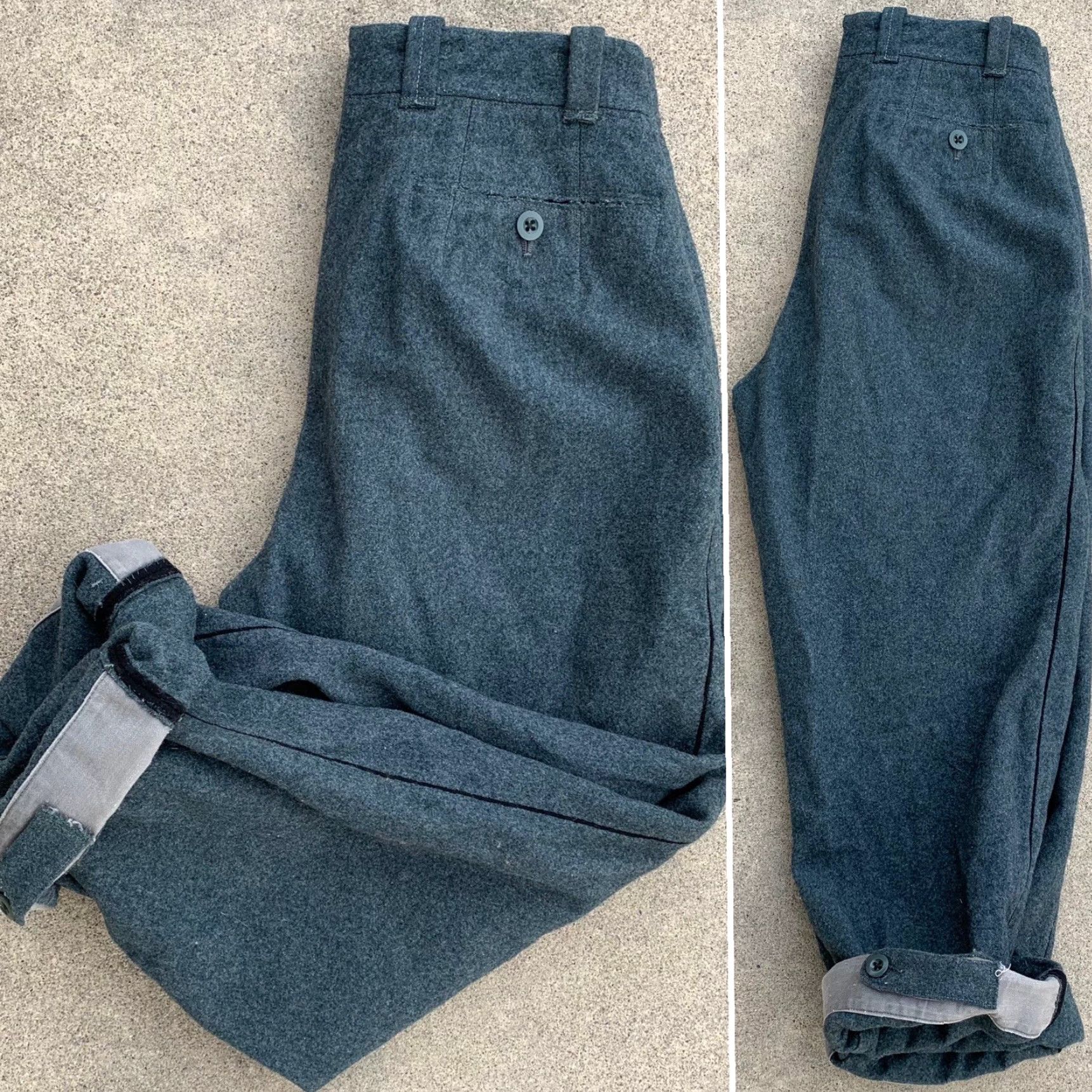 Vintage VINTAGE wool military pants button fly LU69 EX 40 70 (waist 30”) | Military | Pants | Adult | 30 | 100% Wool | Casual | Regular | United States | Mens Size US 30 / EU 46 - 4 Thumbnail