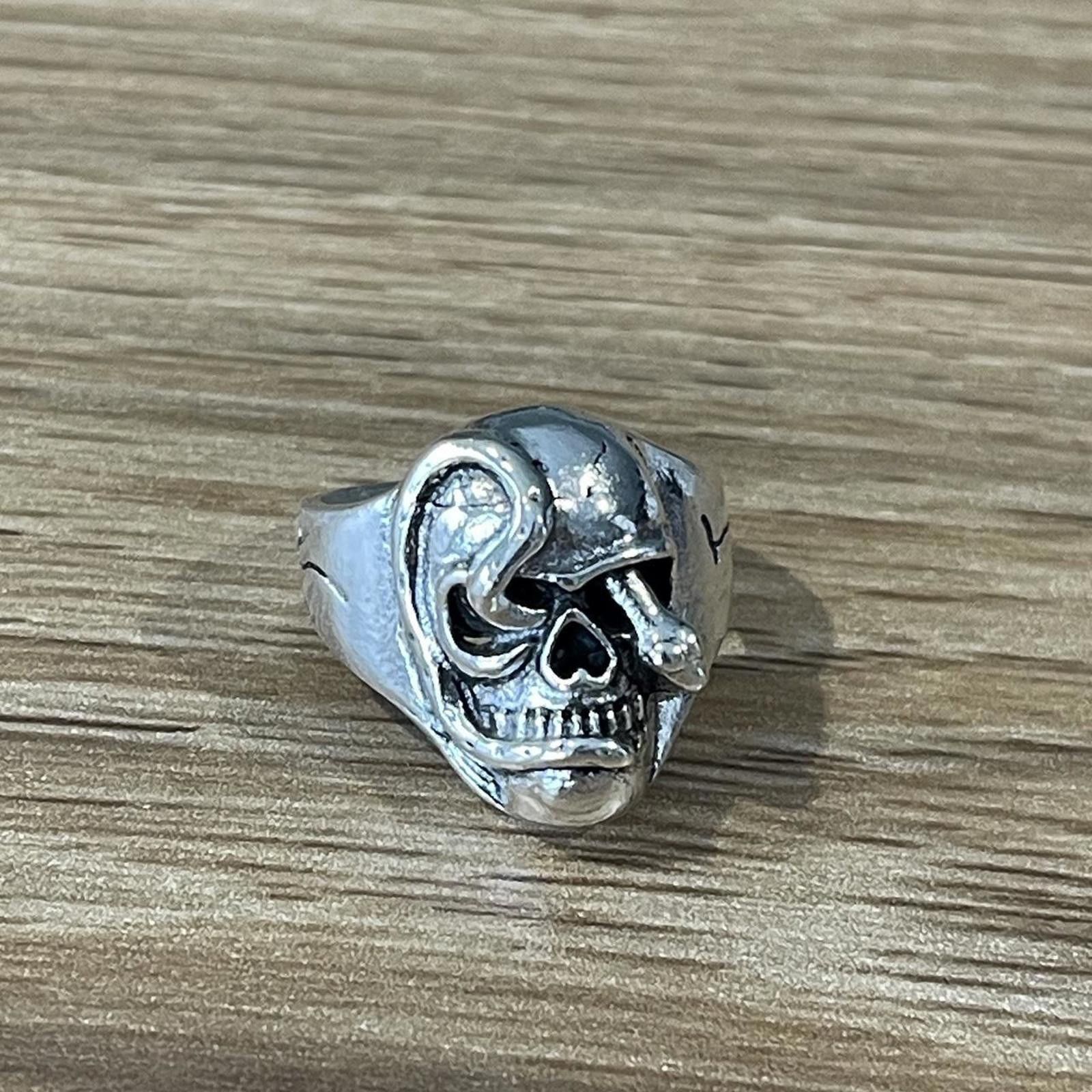 Rip Curl Skull Snake Silver Alloy Ring! Size ONE SIZE - 1 Thumbnail