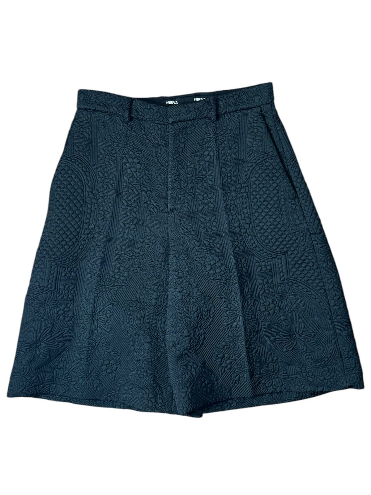 Versace Versace Black Jacquard Shorts SS24 Size US 34 / EU 50 - 1 Thumbnail
