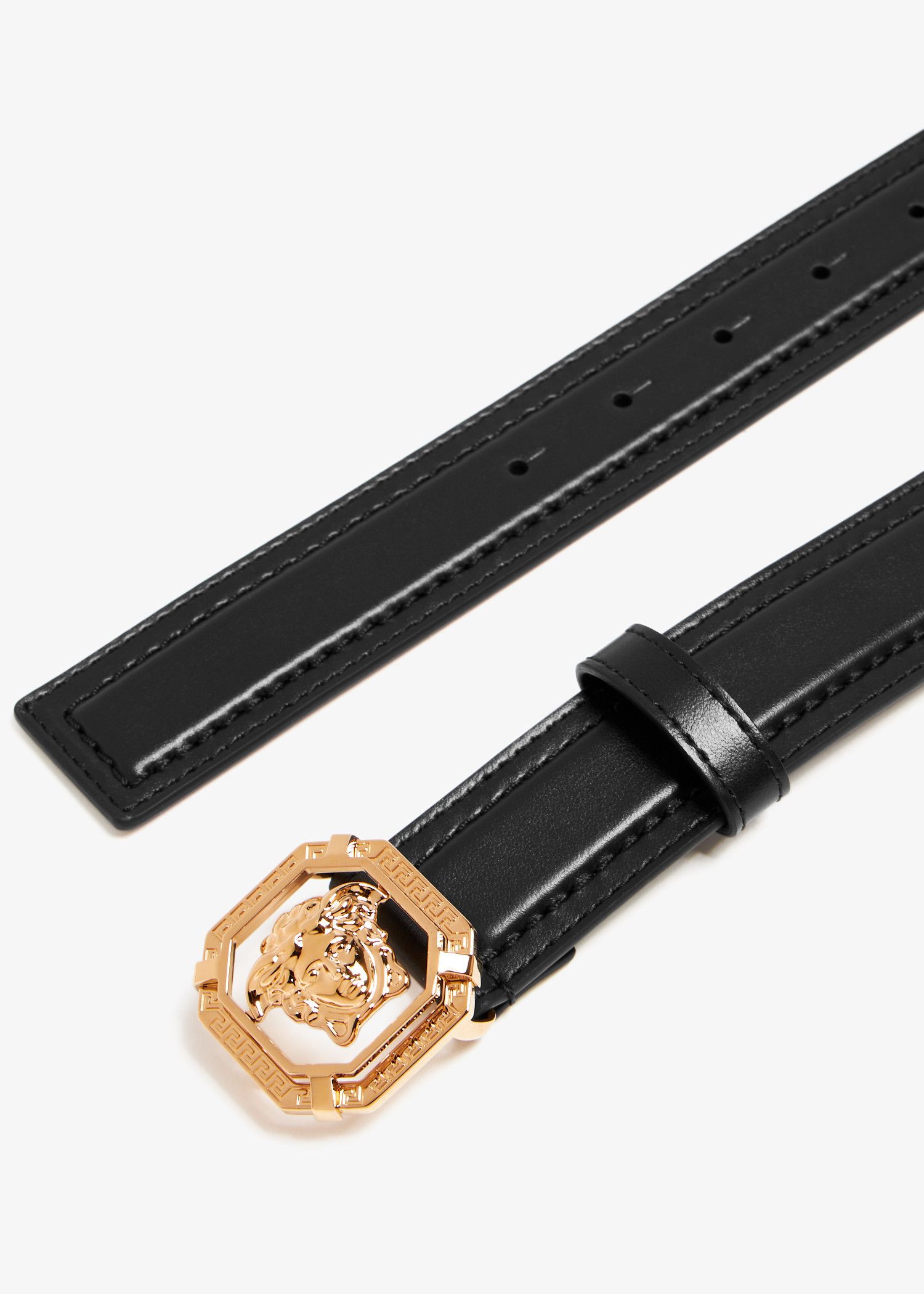 Versace o1s22i1n0125 Size: 100 / Leather Medusa Belt in Black Size 38 - 3 Thumbnail