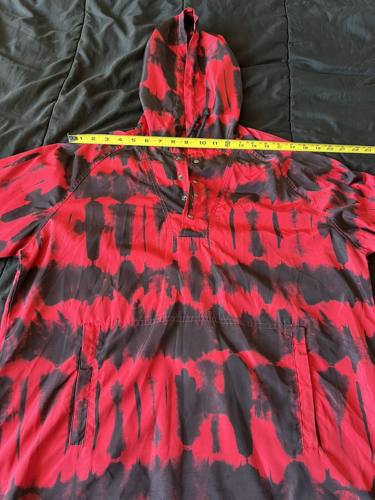 Supreme Supreme Tie Dye Pullover Windbreaker Black Red Hoodie SS13 Size US L / EU 52-54 / 3 - 11 Thumbnail