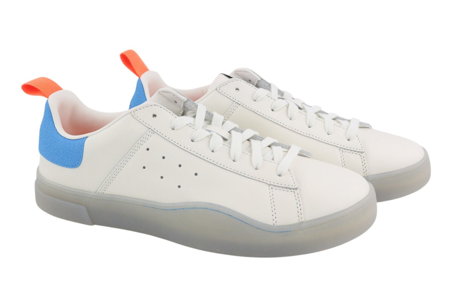 Diesel S-CLEVER LOW EU45 White Leather Laced Almond Toe 40835 Size US 12 / EU 45 - 2 Thumbnail