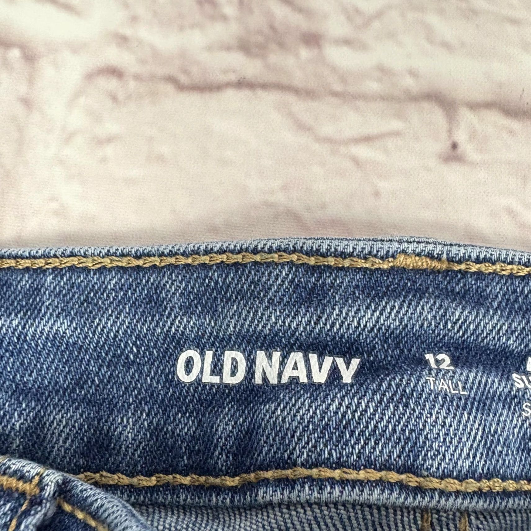 Old Navy Old Navy Rockstar Jeans Womens 12 Tall High Rise Super Skinny 30x30 Distressed Size 34" / US 12 / IT 48 - 4 Thumbnail