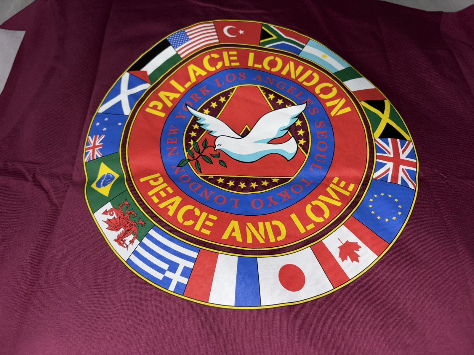 Palace Palace Nations T-Shirt Bergundy Size US M / EU 48-50 / 2 - 1 Thumbnail