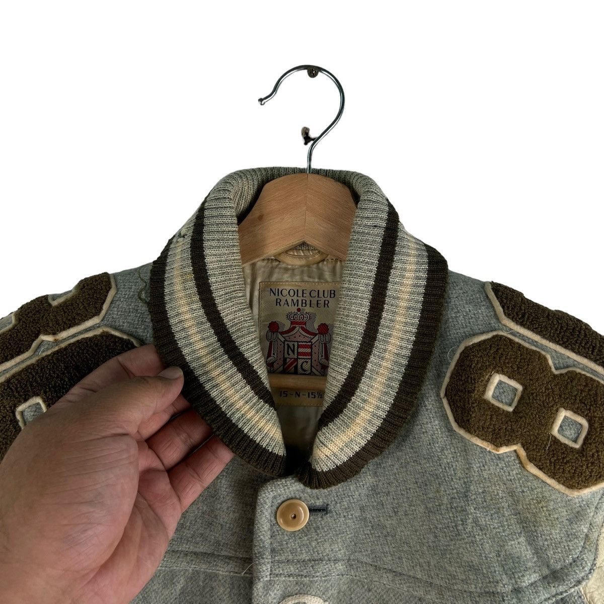 Japanese Brand 🔥90s Vintage Leather Varsity Jacket Nicole Club IsseyMiyake Size US S / EU 44-46 / 1 - 7 Thumbnail