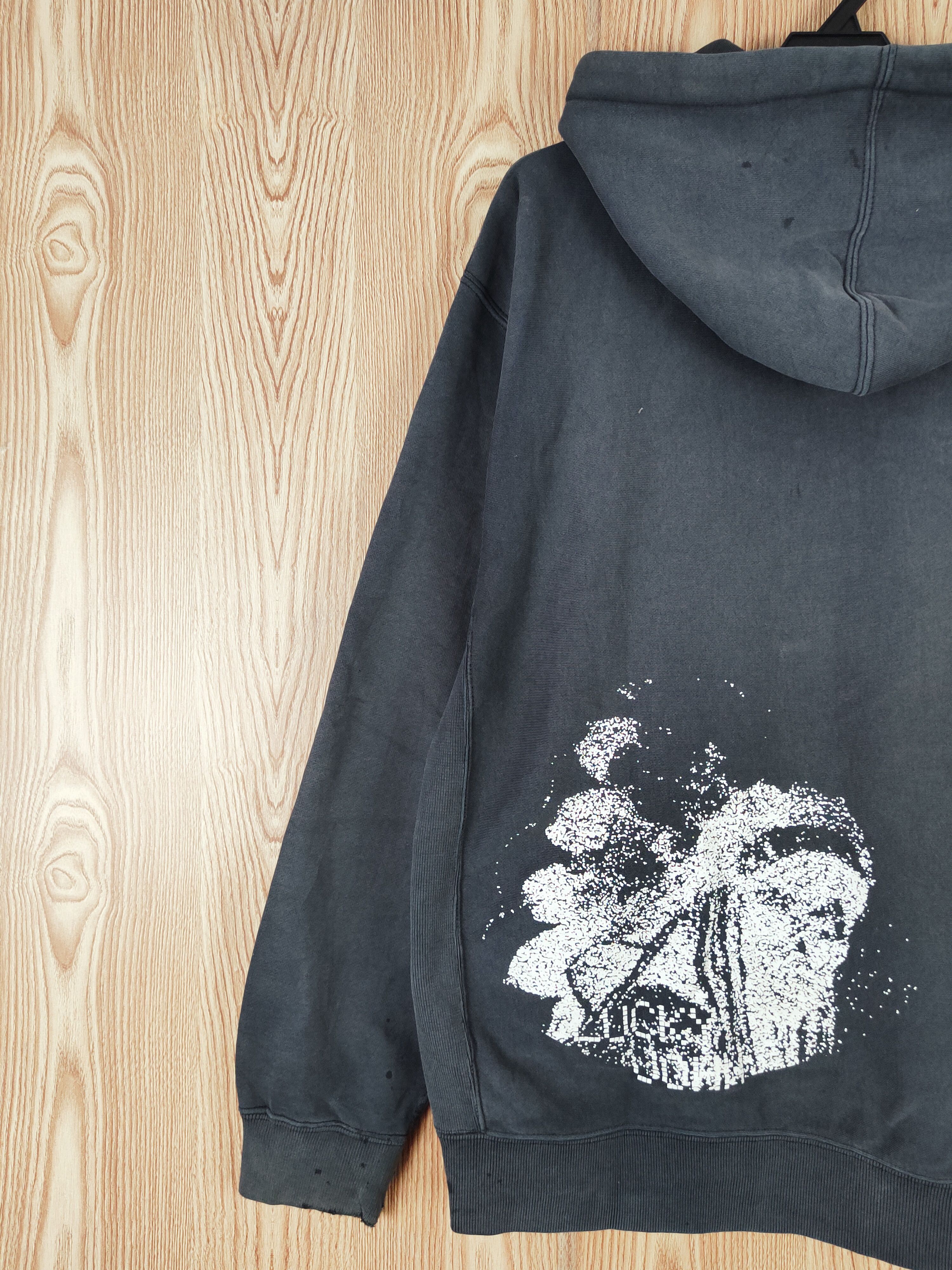 Japanese Brand × Vintage Japanese Brand Black Faded Lucky John Hoodie Sweaters Size US L / EU 52-54 / 3 - 11 Thumbnail