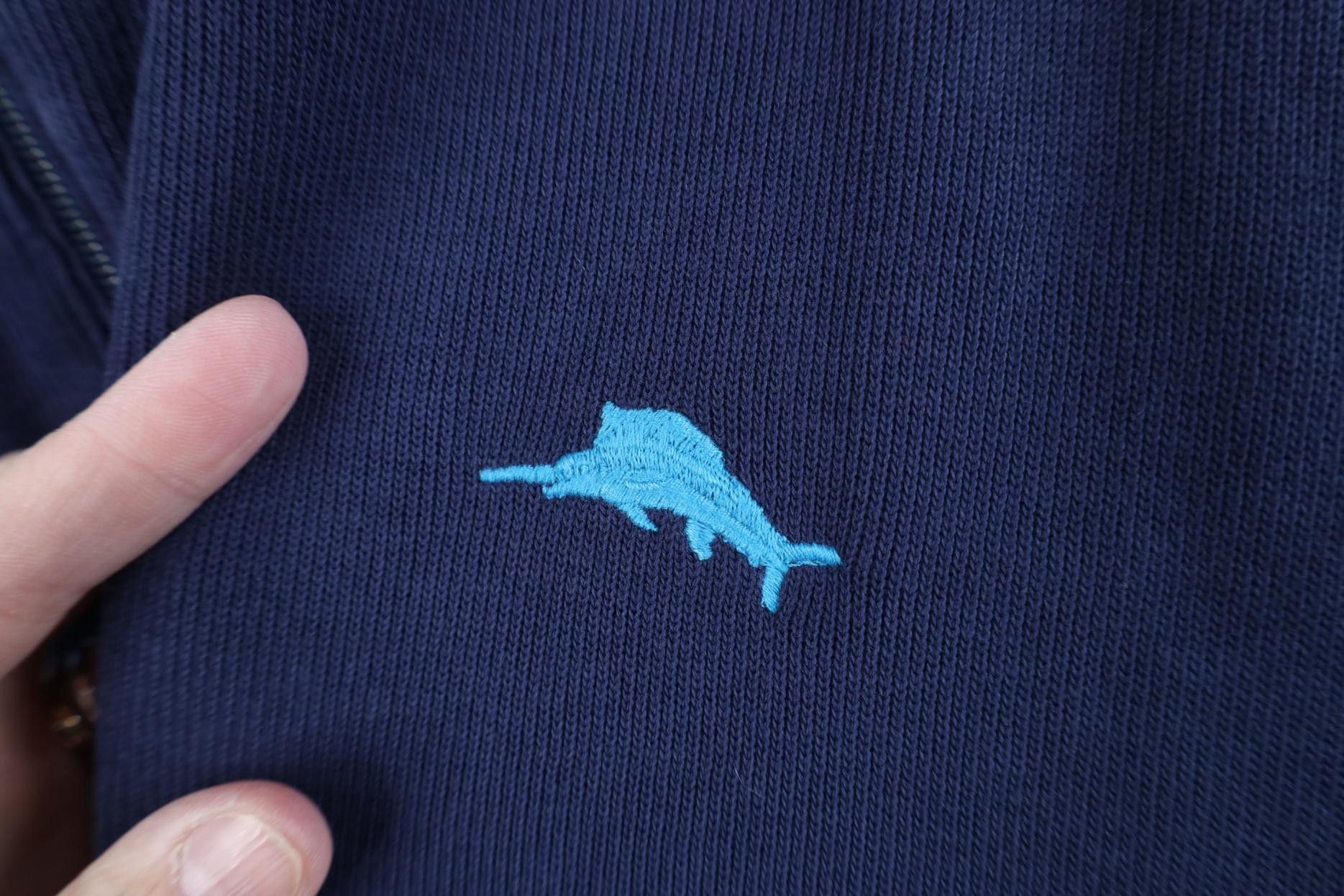 Tommy Bahama Tommy Bahama Ribbed Knit 1/4 Zip Pullover Sweater Blue Size US L / EU 52-54 / 3 - 4 Thumbnail