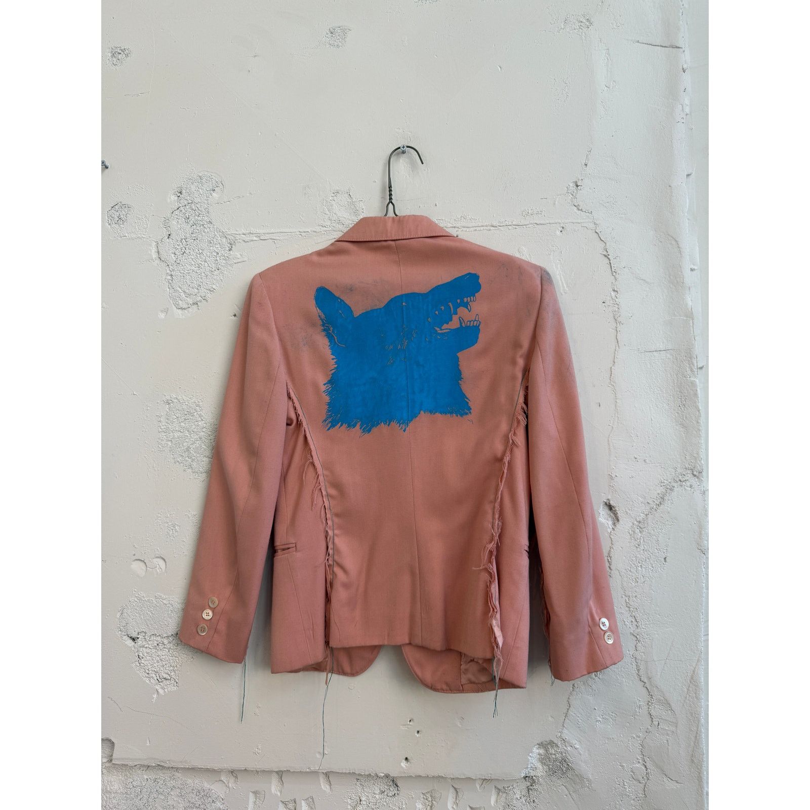 Libertine Vintage Libertine Wolf Graphic Distressed Blazer Size S / US 4 / IT 40 - 2 Thumbnail