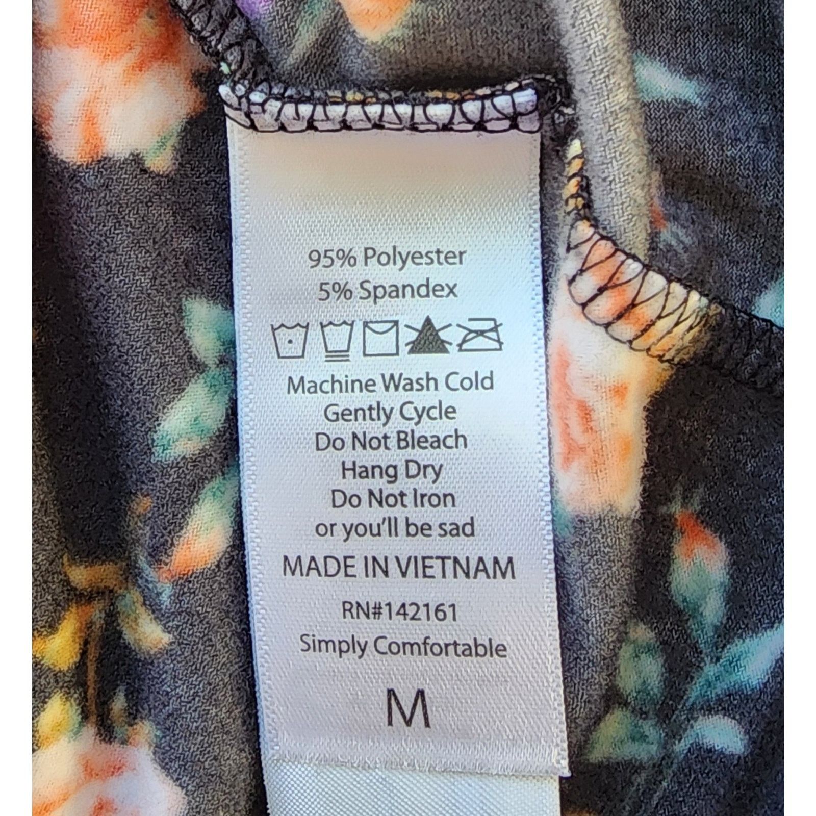 Other LuLaRoe Amber Floral Hoodie Black White Striped Sleeves Med Size M / US 6-8 / IT 42-44 - 10 Thumbnail