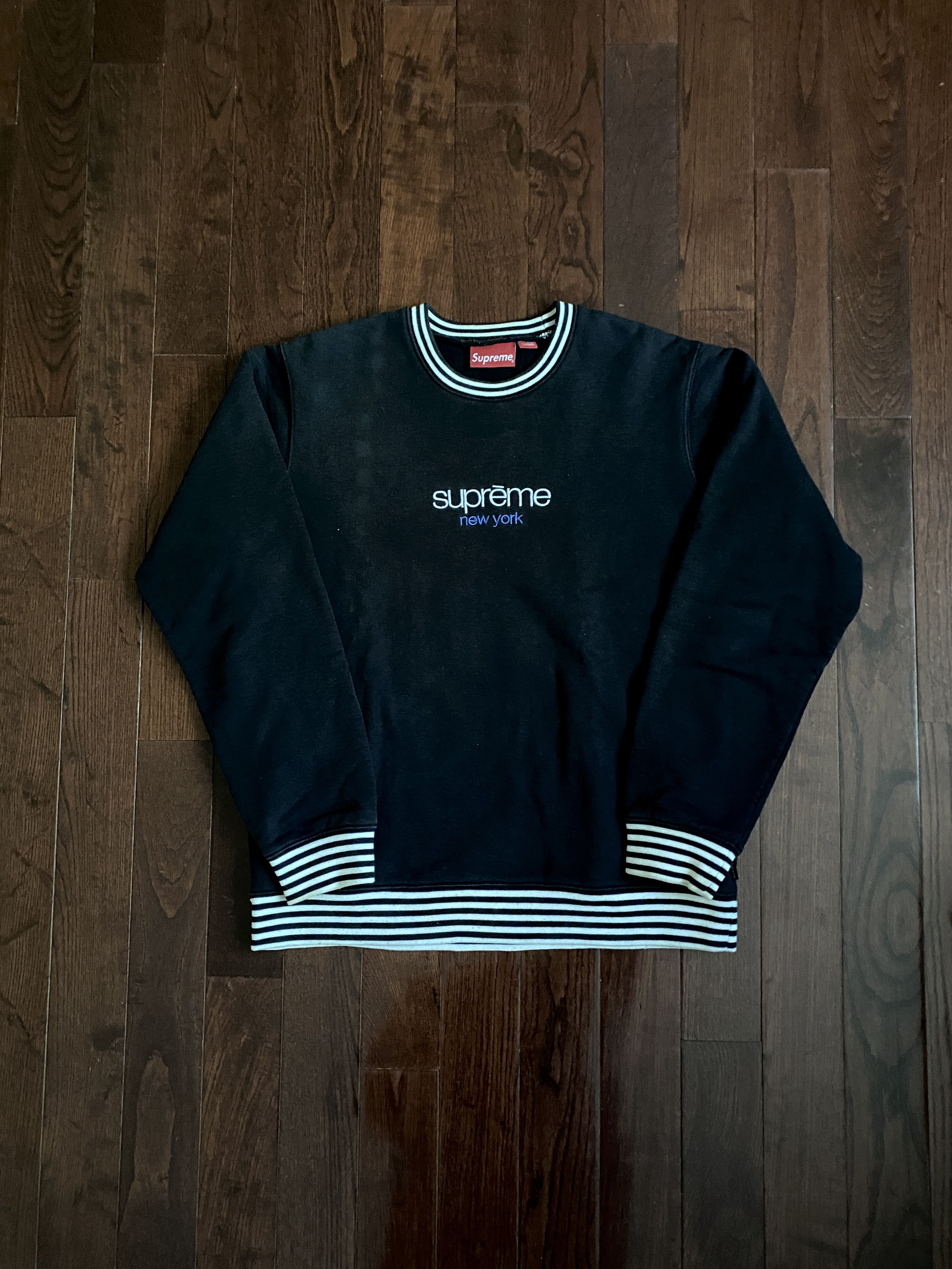Supreme SS17 Multicolor Classic Logo Hoodie Black | Grailed