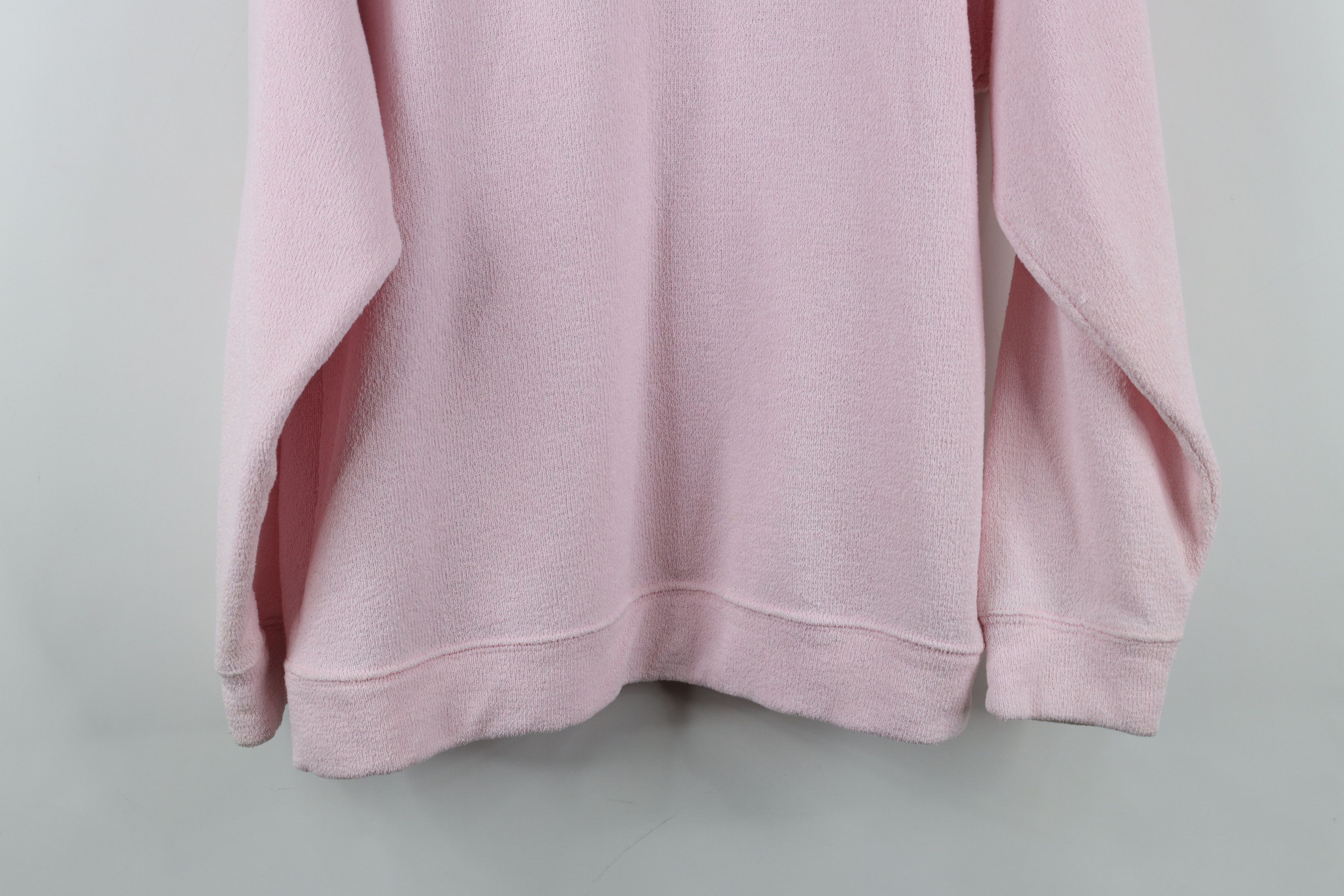 Cabelas × Vintage Vintage 90s Cabelas Flowers Terry Cloth Sweatshirt Pink Size M / US 6-8 / IT 42-44 - 13 Thumbnail
