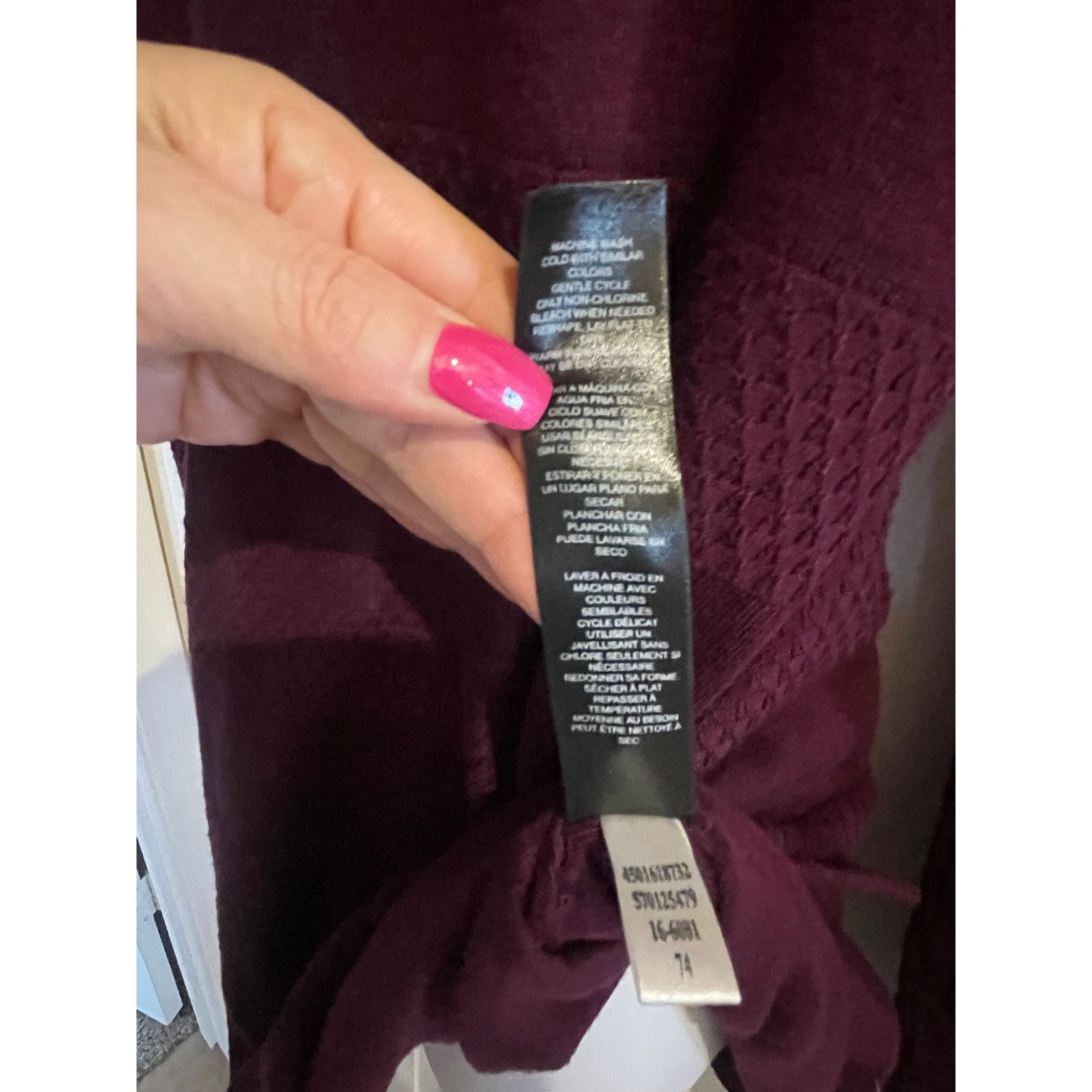 White House Black Market White House Black Market Burgundy Tunic Long Sleeve Textured Size S / US 4 / IT 40 - 7 Thumbnail