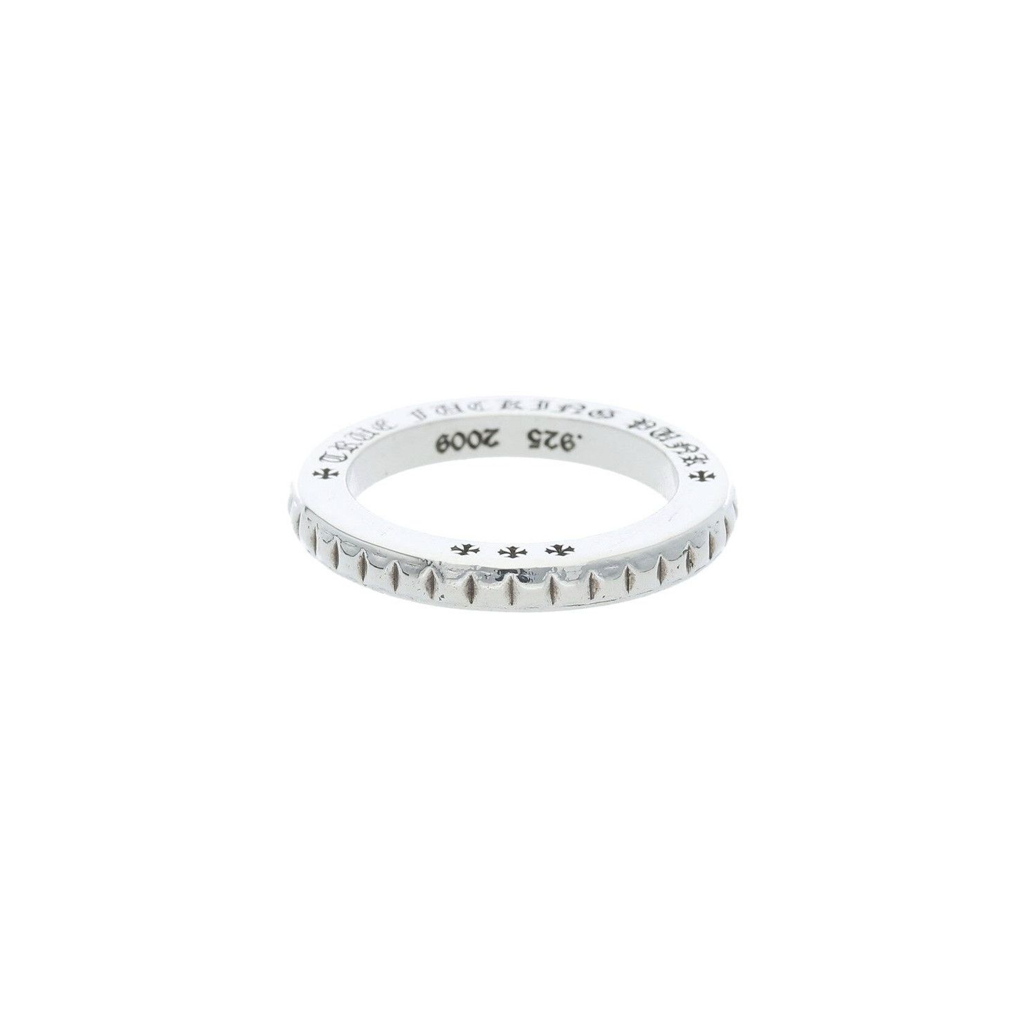 image of Chrome Hearts Tfp Plus Ring Us 5 in Silver, Men's