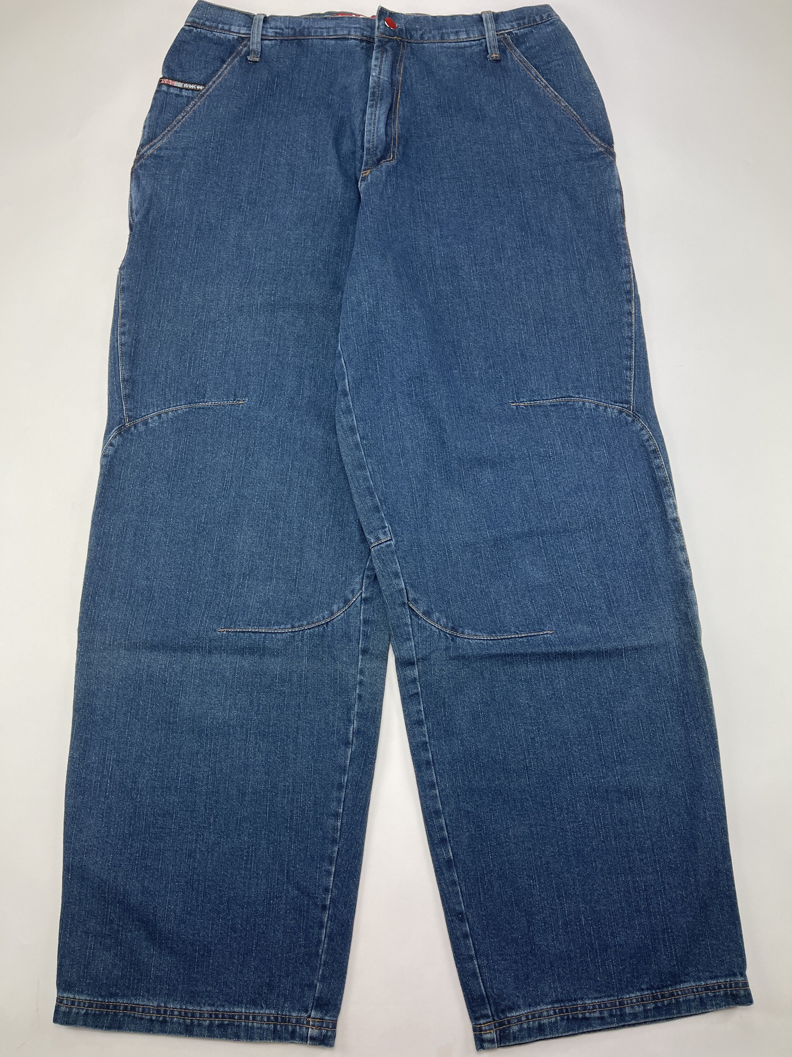 Vintage SWG jeans, blue Street War Gear vintage baggy hip hop 90s 34 Size US 34 / EU 50 - 2 Thumbnail