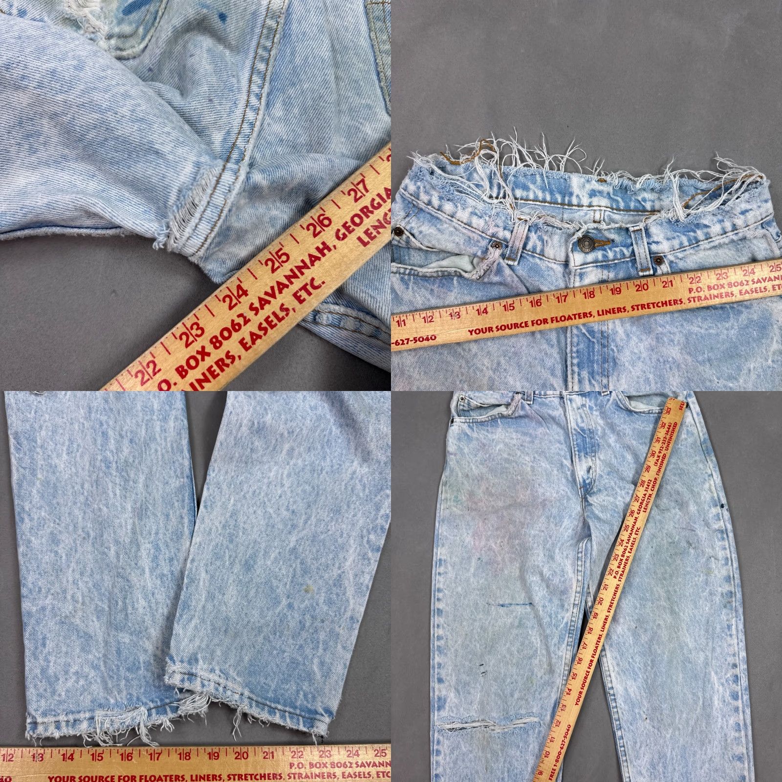Levi's VINTAGE Levi's Jeans Mens 30x30 Blue 80s Orange Tab Made USA Levi's 550 90s 80s Jeans Mens Blue - Relaxed 5-Pocket Denim Shirt? Size US 31 - 8 Thumbnail