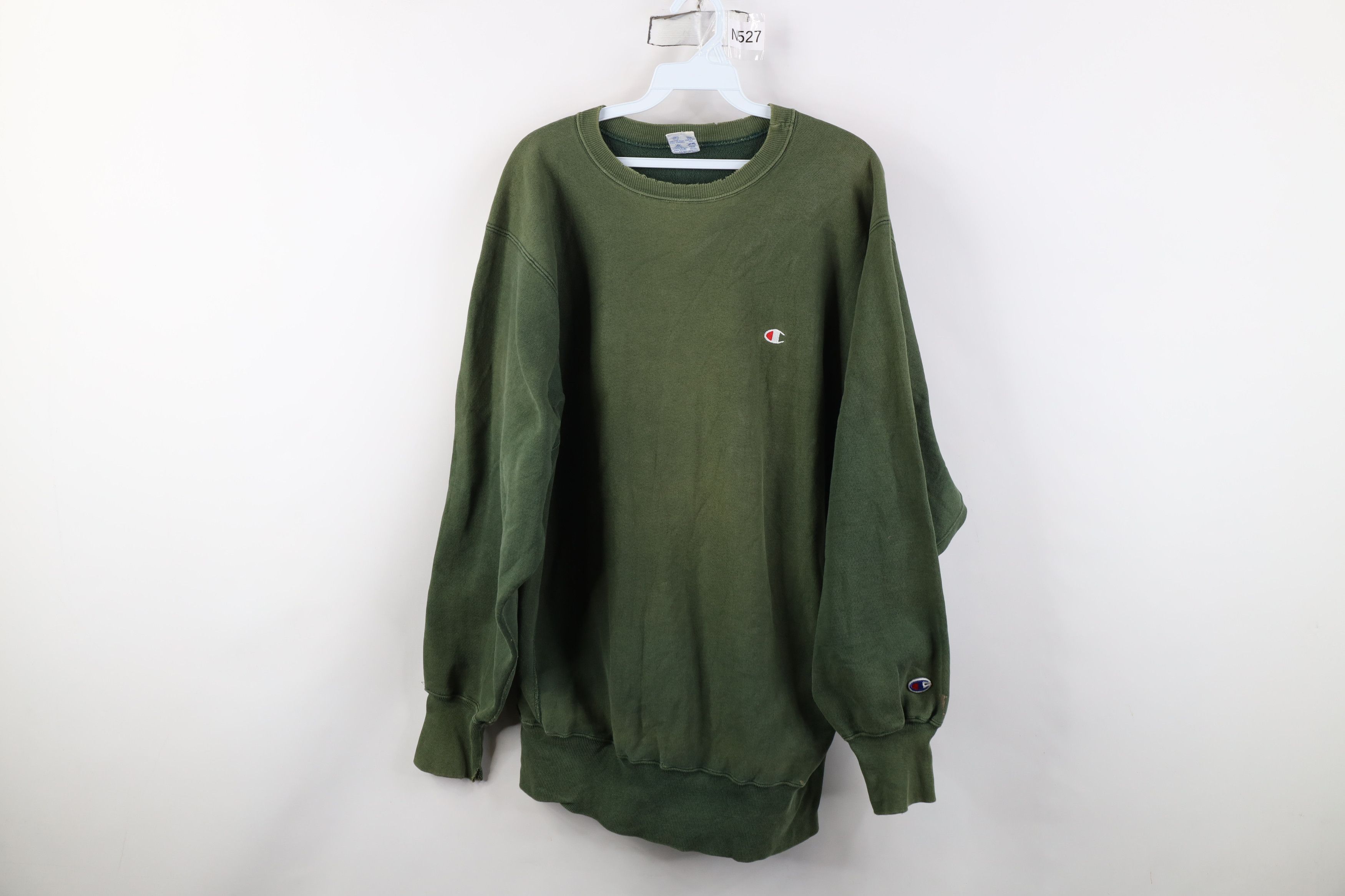 Champion Vintage 80s 90s Champion Reverse Weave Sweatshirt Green USA Size US XXL / EU 58 / 5 - 1 Thumbnail