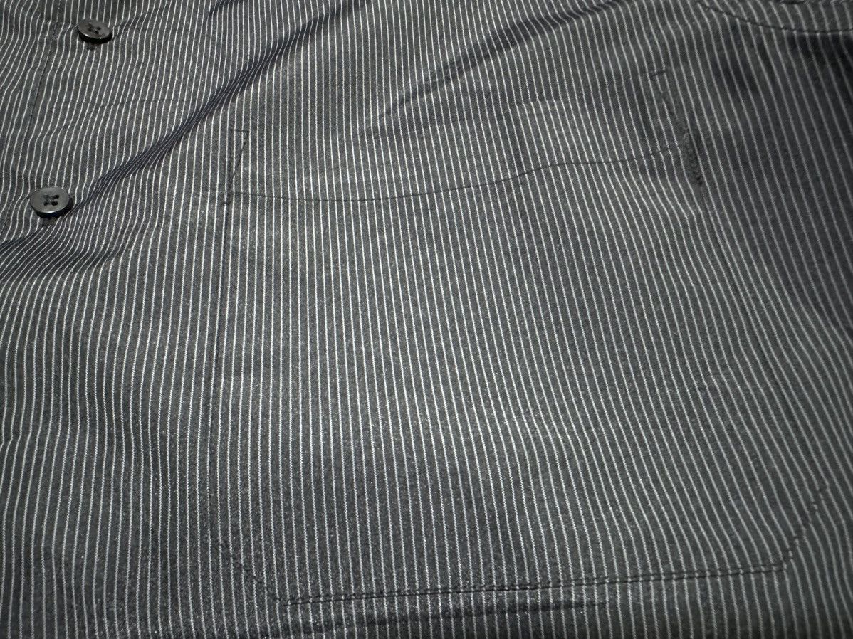 Kansai Yamamoto 🔥Vintage Kansai Yamamoto Black Striped Band Collar Shirt Size US M / EU 48-50 / 2 - 8 Thumbnail