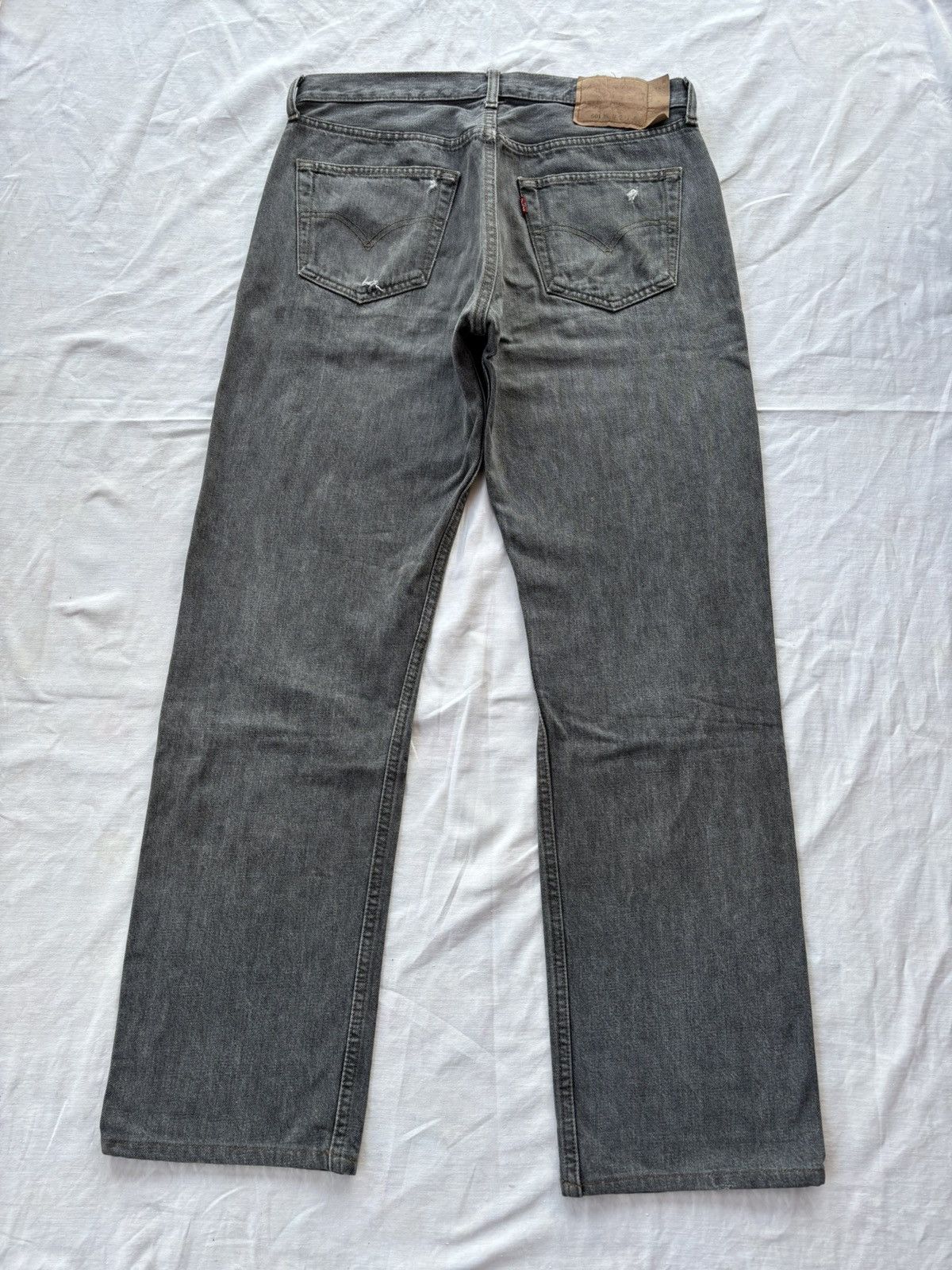 Kapital Vintage Levis 501 FADED BLACK Distressed Denim Jeans Size US 32 / EU 48 - 2 Thumbnail