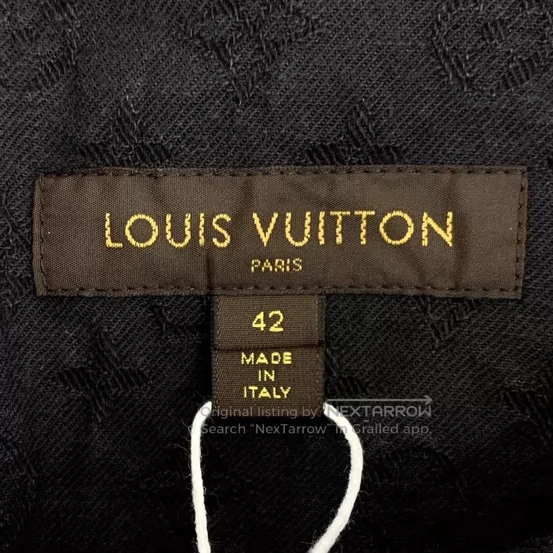 Louis Vuitton Louis Vuitton Black logo presbyopic embossed cotton lapel Size US XS / EU 42 / 0 - 6 Thumbnail