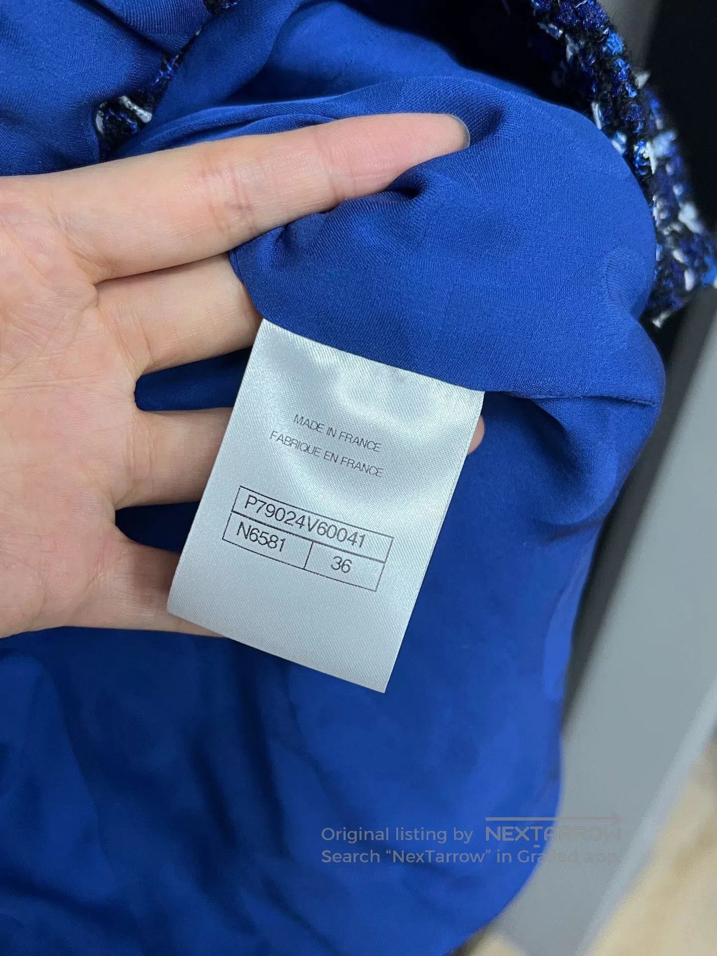 Chanel Chanel Blue Check Tweed Jacket 25P Spring Summer. Size S / US 4 / IT 40 - 4 Thumbnail