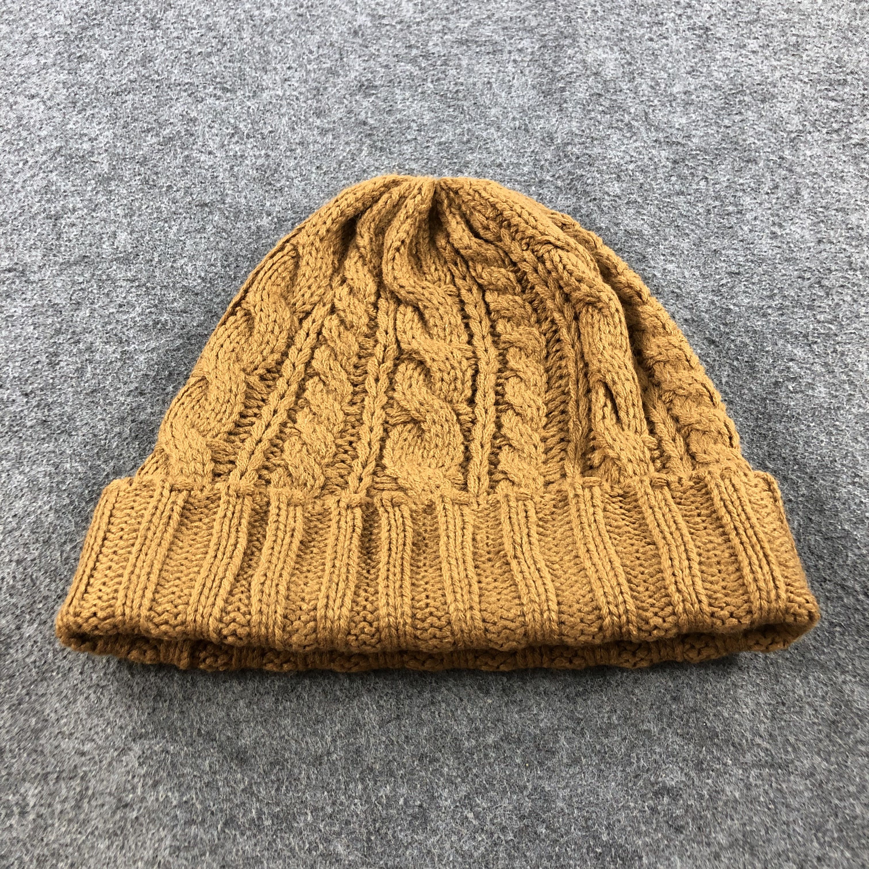 Vintage R. P. S Japan Cable Knit Beanie Mustard Yellow Hat B207 Size ONE SIZE - 3 Thumbnail