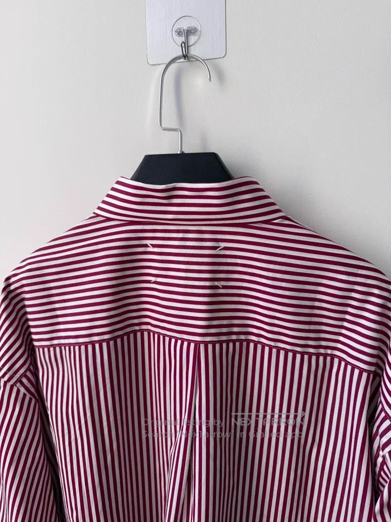 Maison Margiela Maison Margiela Size 41 Striped stitched lapel shirt Size S / US 4 / IT 40 - 4 Thumbnail