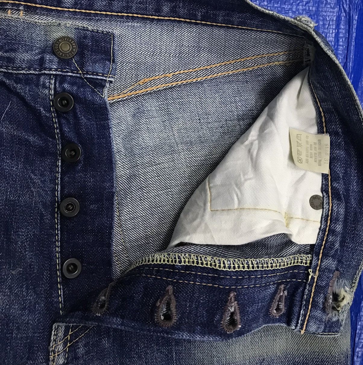 FOB Factory × Japanese Brand × Vintage Vintage FOB FACTORY Made In Japan Denim Pants Size US 32 / EU 48 - 6 Thumbnail