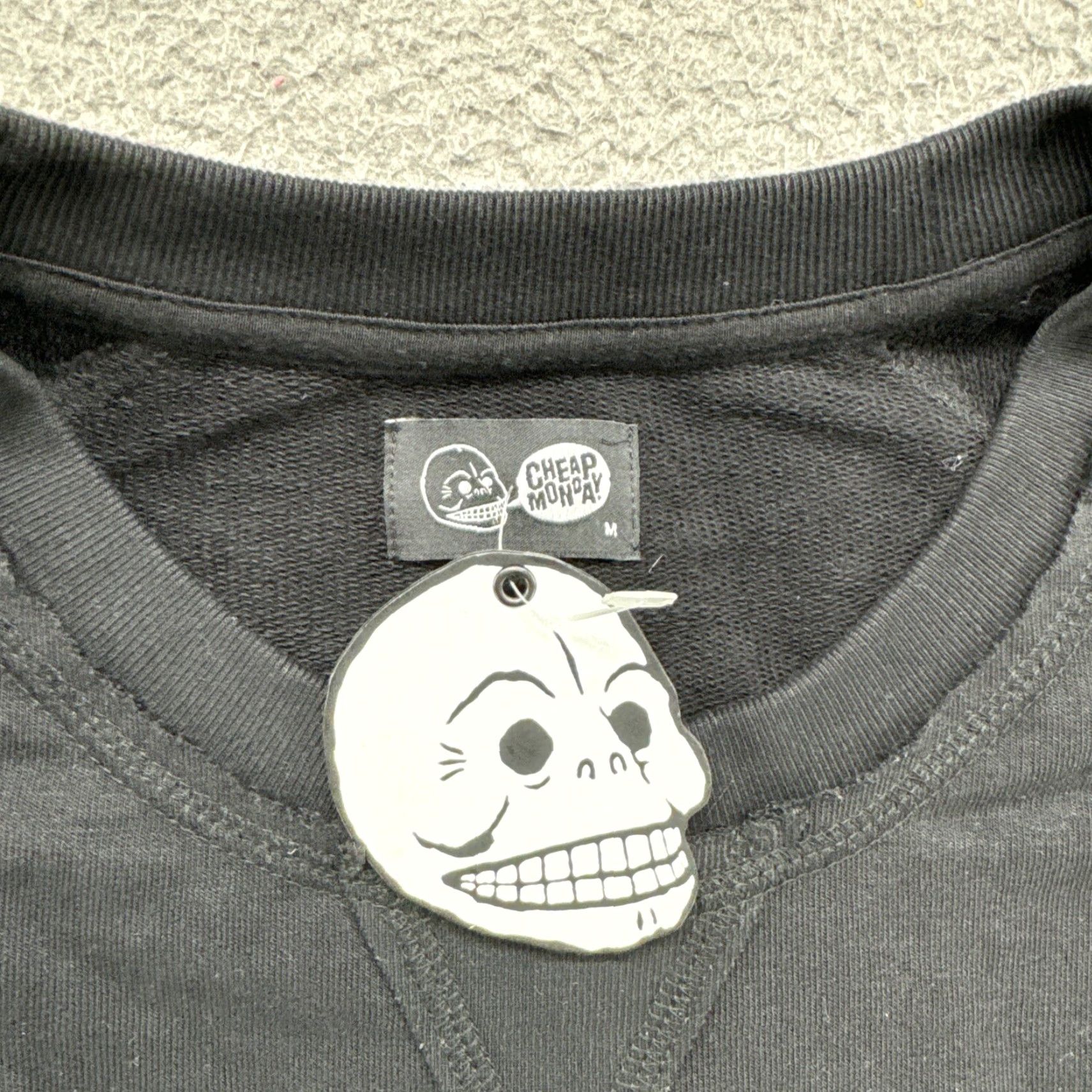 Cheap Monday VINTAGE Cheap Monday Embroidered Skull Logo Black Sweatshirt Mens M Sweatshirt Embroidered Skull Black Mens Size US M / EU 48-50 / 2 - 3 Thumbnail